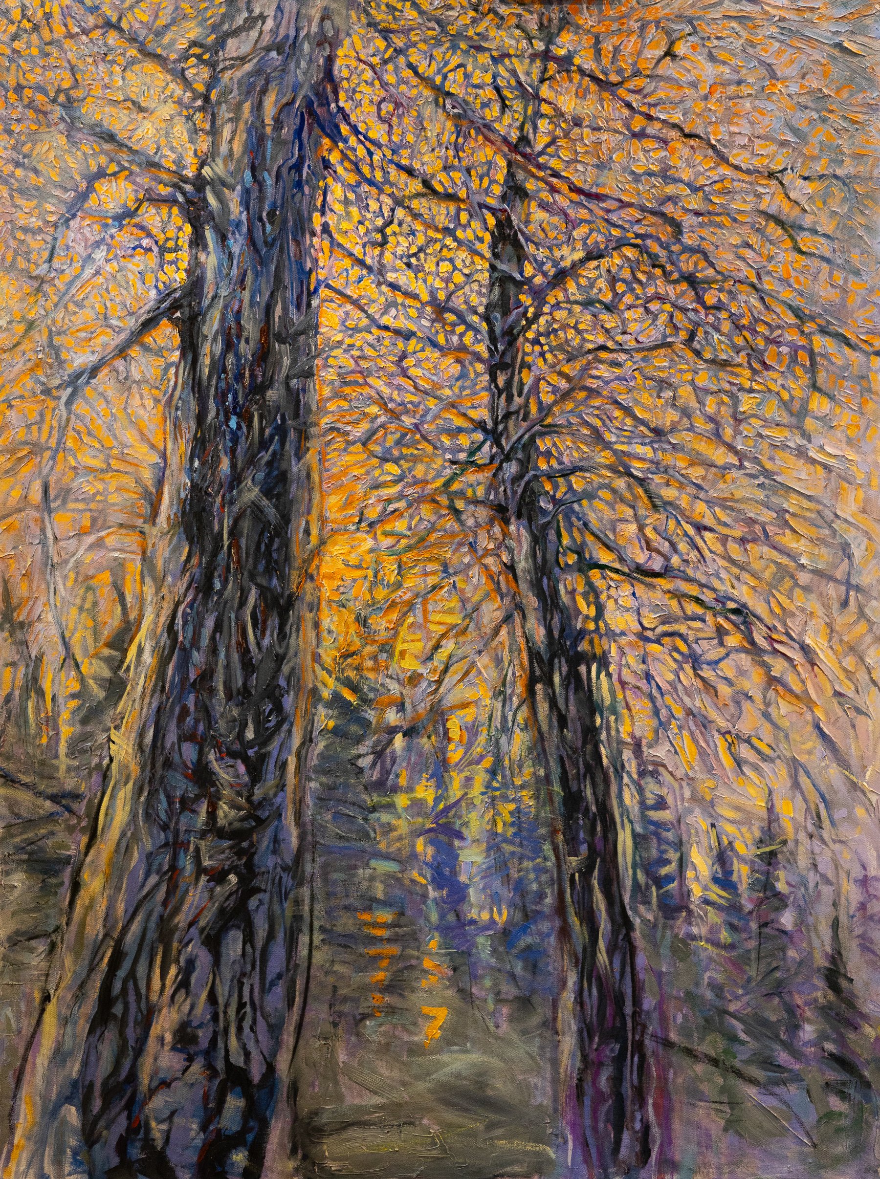   Two Trees (Strength vs. Subtlety)   Oil on canvas  48” x 36”   