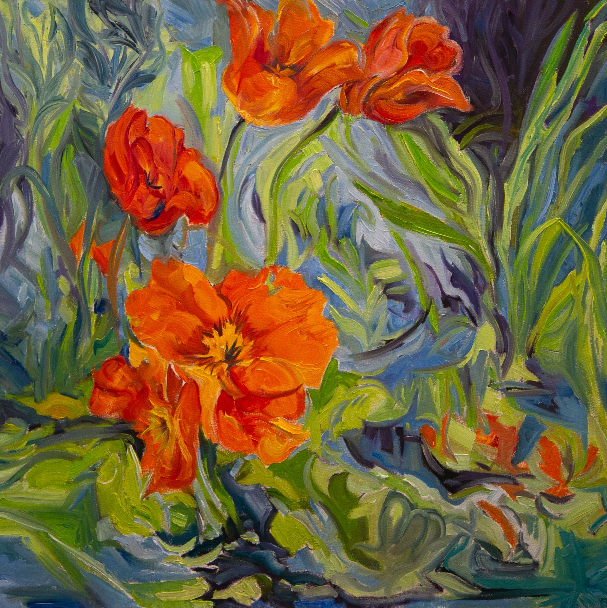   Spring   Oil on canvas  30" x 30"  Private collection 