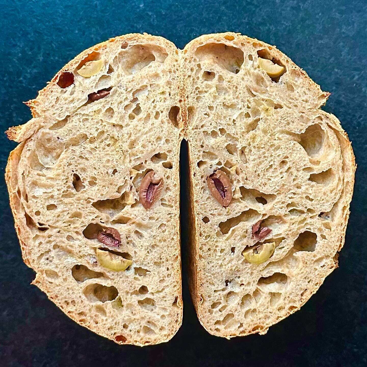 Baker&rsquo;s Choice this week is our Olive Herb loaf.  It&rsquo;s a 20% whole wheat sourdough, with the inclusion of a medley of olives, herbes de Provence, and lemon zest. 

If you&rsquo;re an olive fan, this one is a delight! 

#olivesourdough #ba