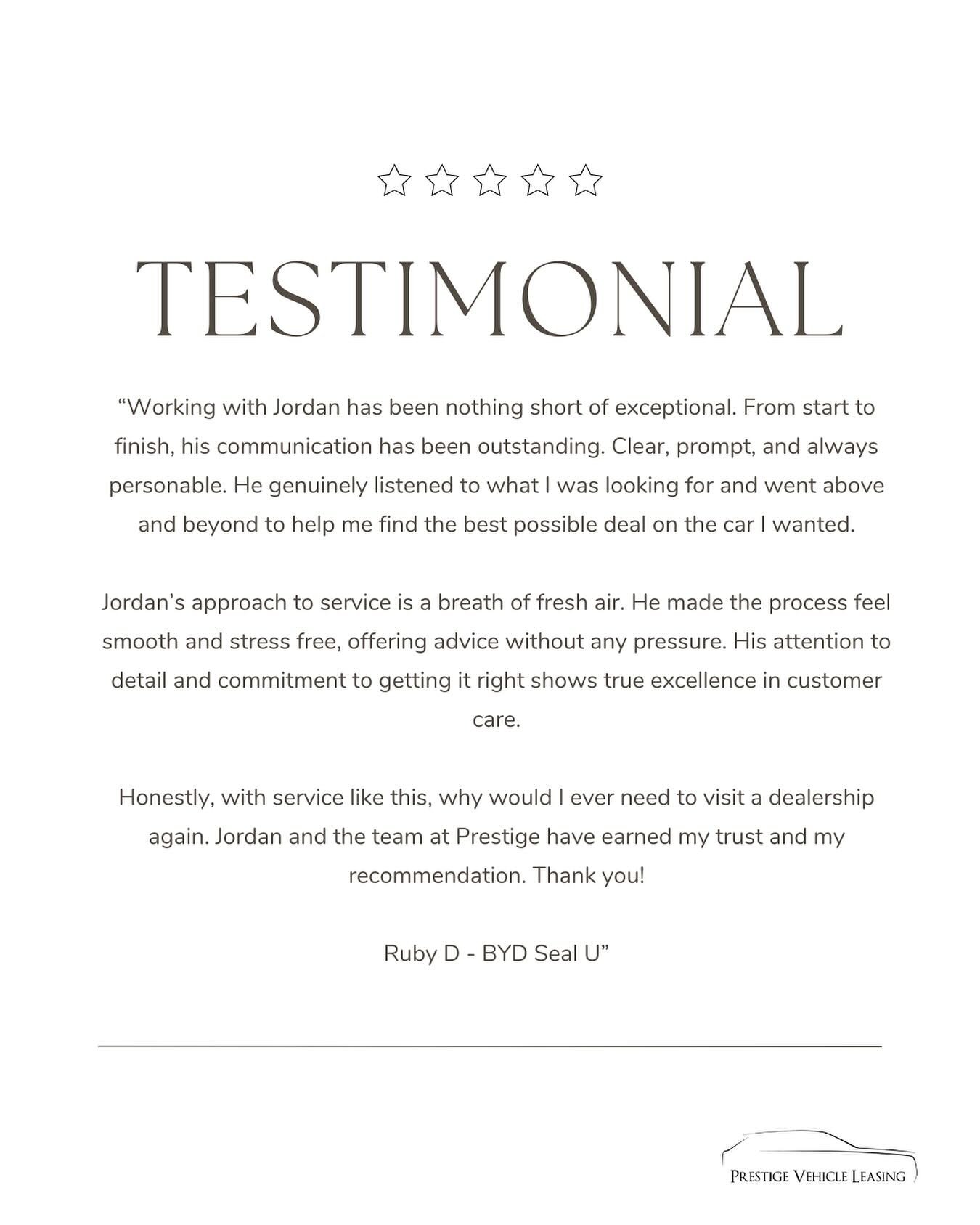 When feedback is this good, it&rsquo;s hard not to post..

Be good at what you do; and the rest will follow.

Details below if you want to get started 👏🏼

Prestige Vehicle Leasing - Car Leasing. Made Personal.

www.prestigevehicleleasing.co.uk/cont