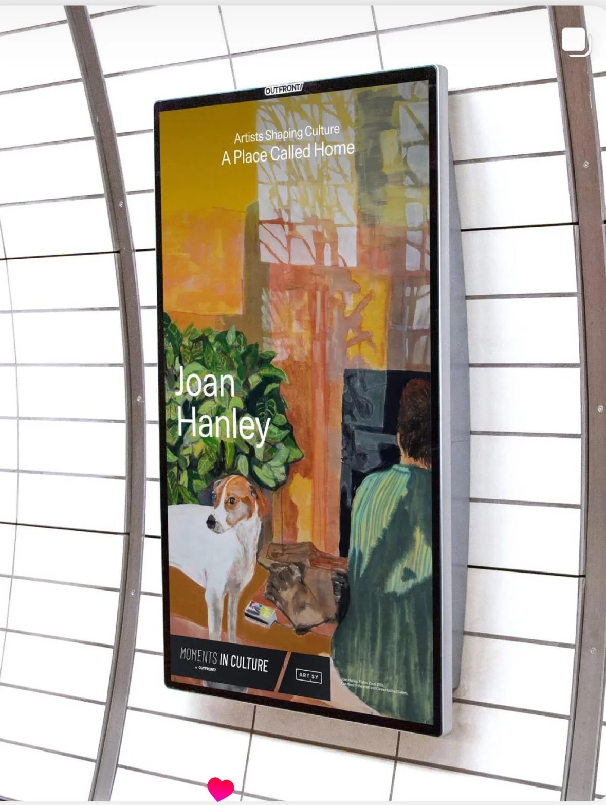 Artsy campaign showing Joan Hanley’s painting expanded to include transit systems throughout USA