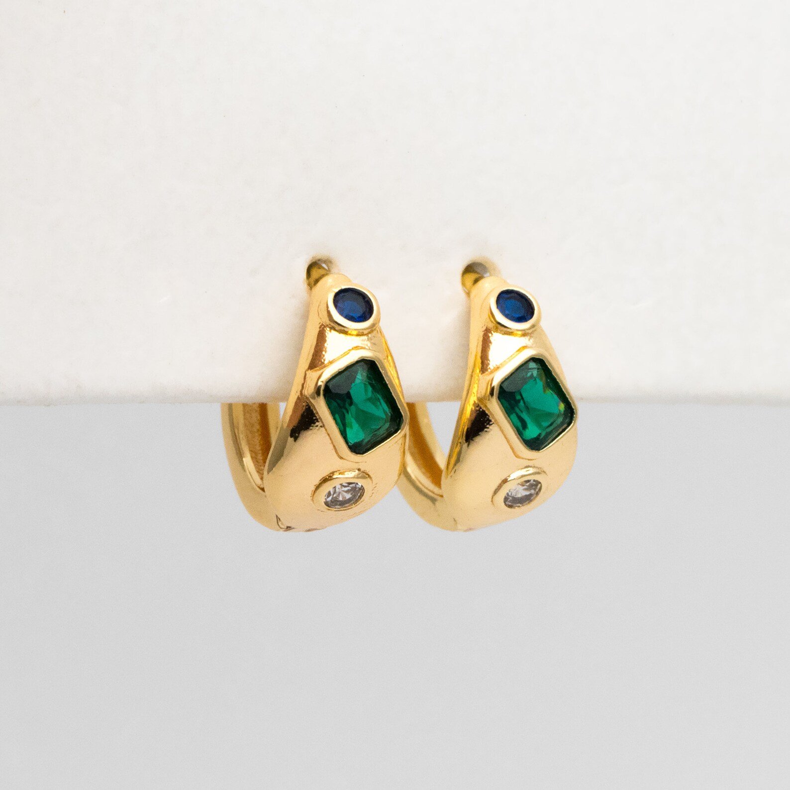 Gold + Emerald Huggies