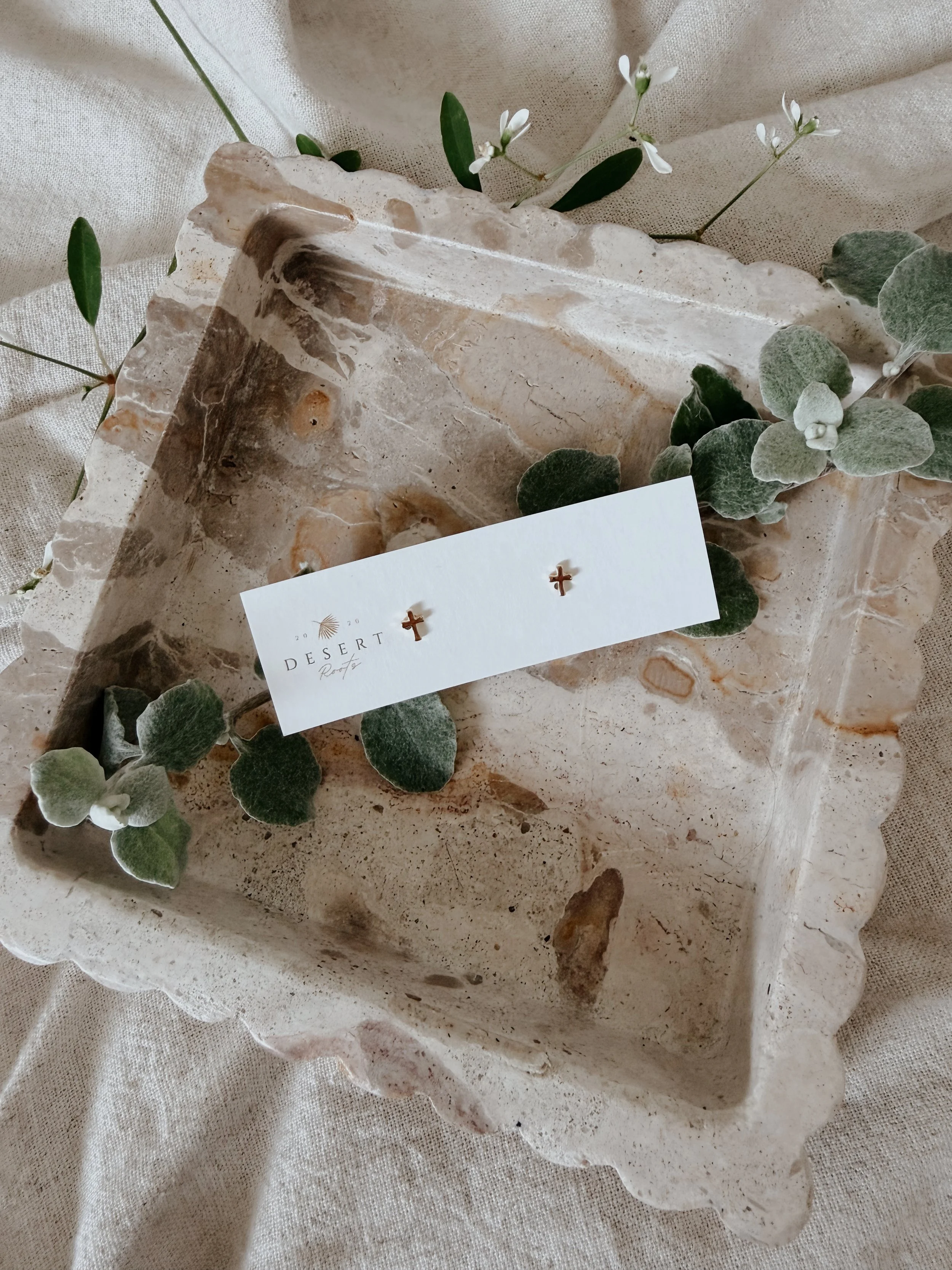 Dainty Cross Studs