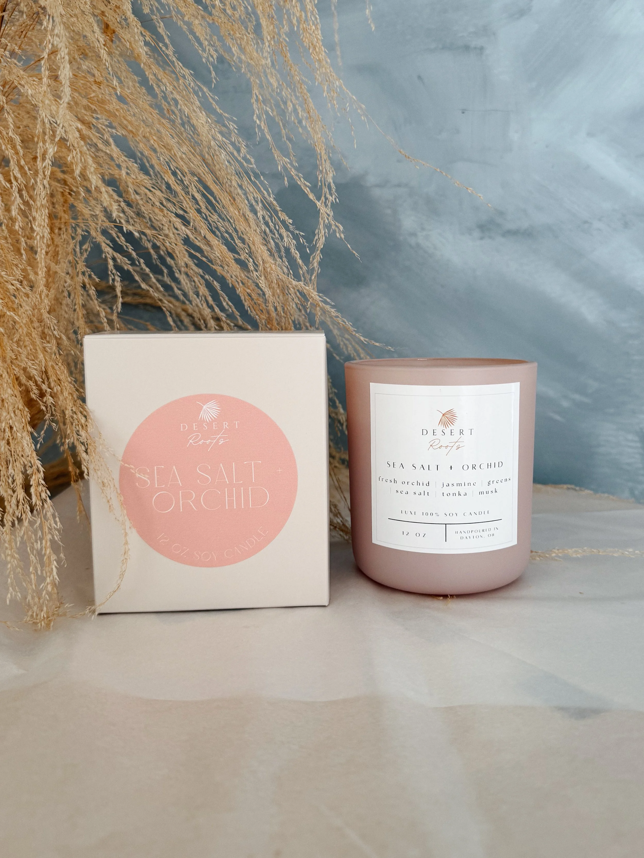 Sea Salt + Orchid 12oz Soy Candle