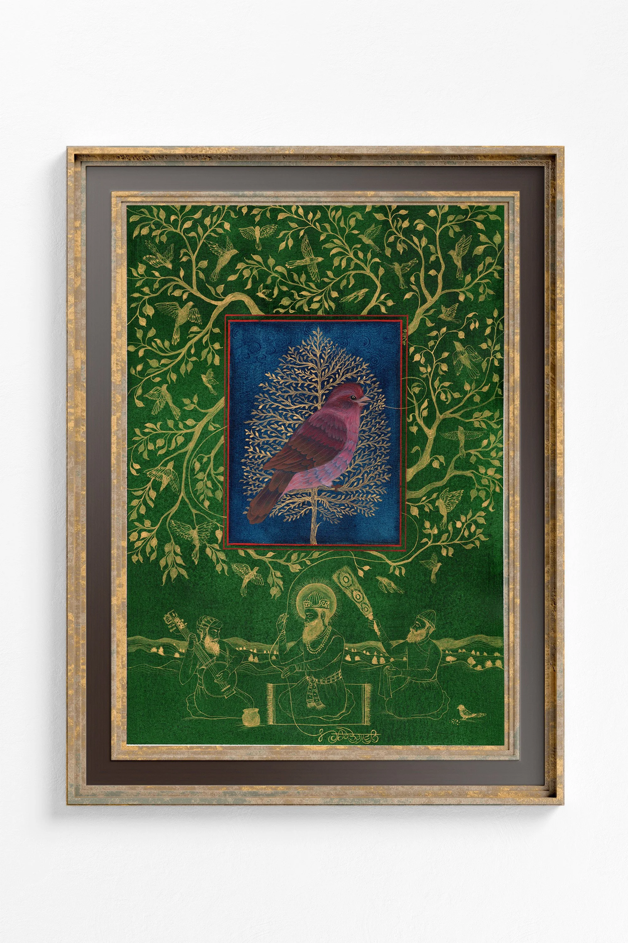 Hor Kete Gaavan | Guru Nanak | Purple Finch | Fine Art Print | Contemporary Sikh Art | Sikh Miniature | Indian Art