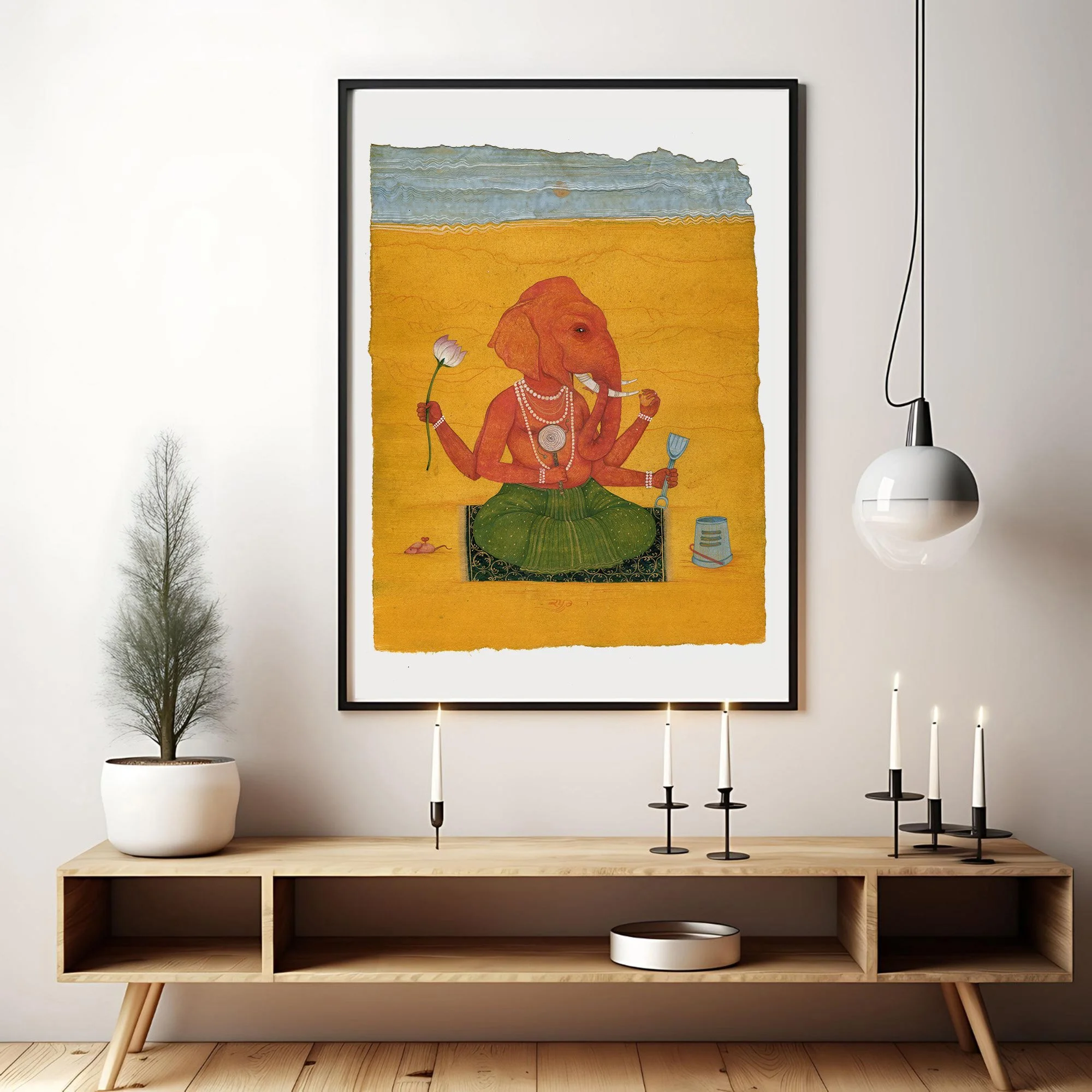 Ganesh | Fine Art Print | Contemporary Sikh Art | Sikh Miniature | Indian Art
