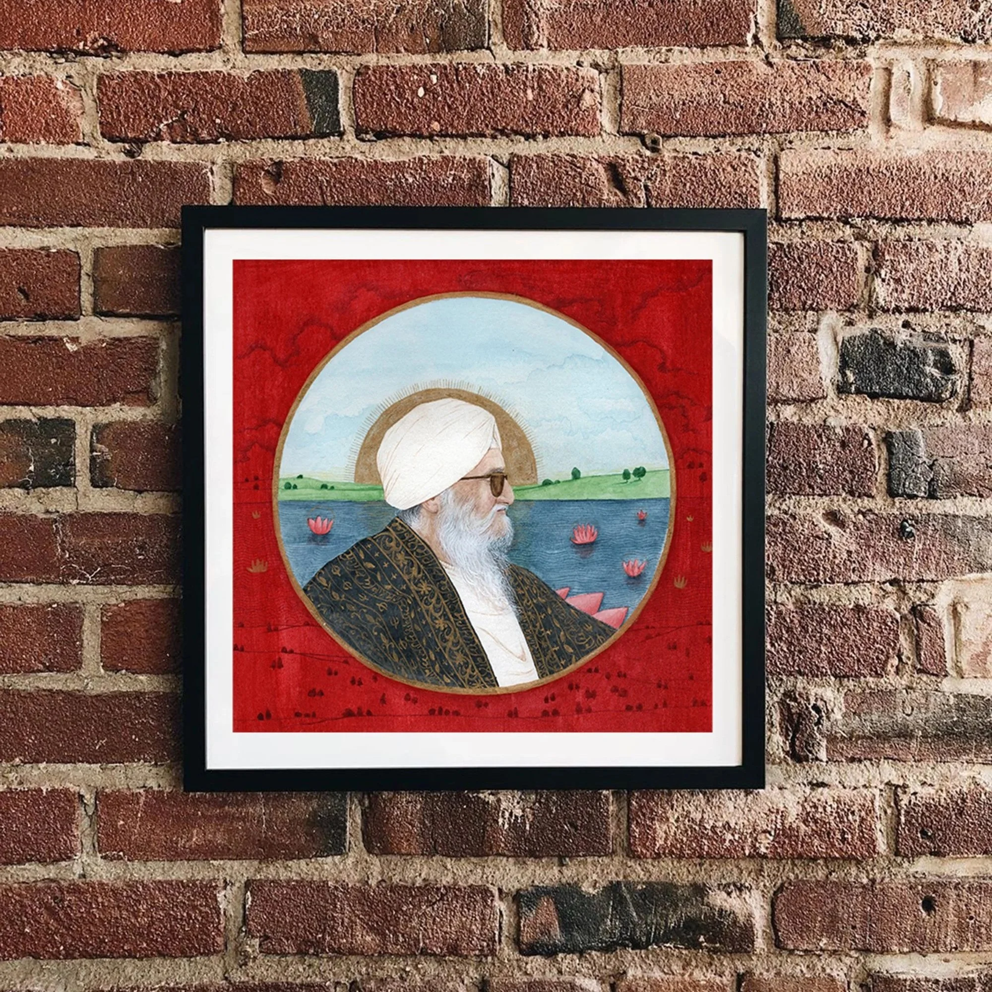 Ishar Singh Maharaj | Fine Art Print | Contemporary Sikh Art | Sikh Miniature | Indian Art