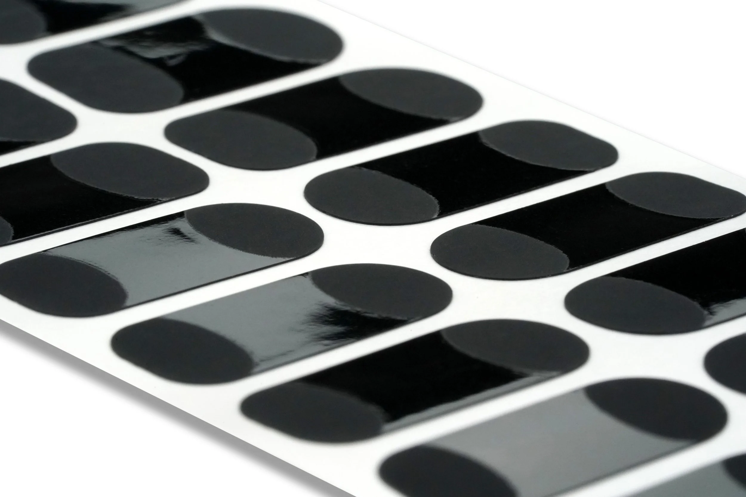 French Tip Black Matte w/ Glossy Tips Nail Polish Strips — Tough Girls