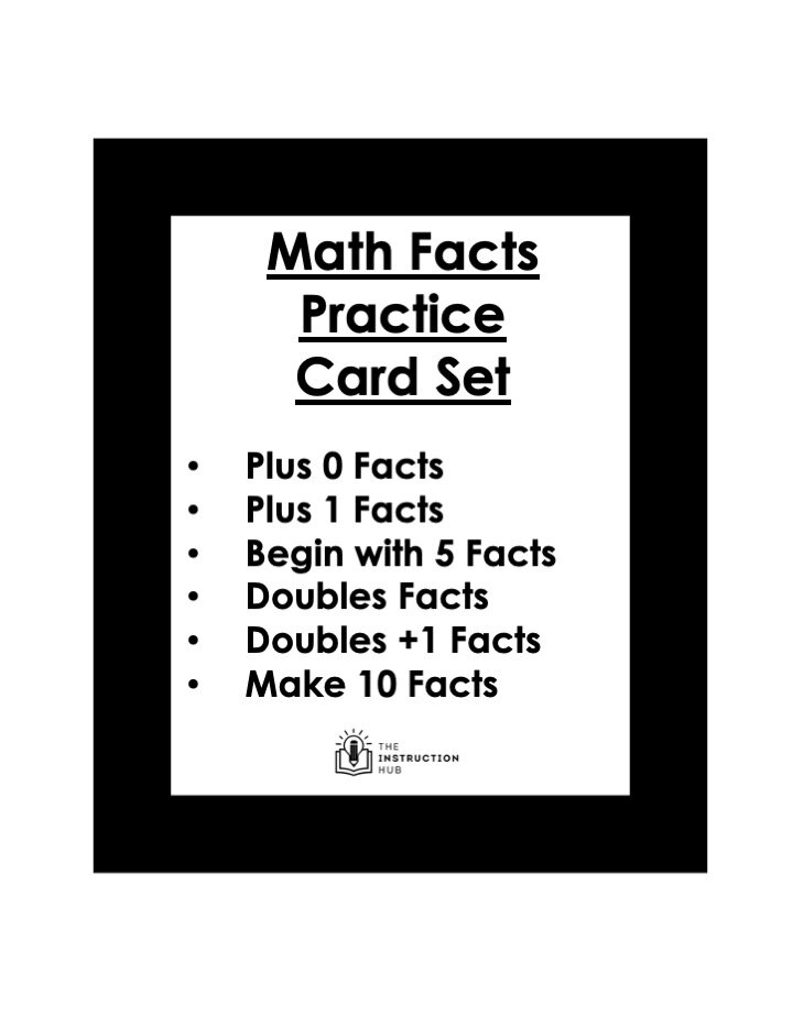 Math Facts Practice Set