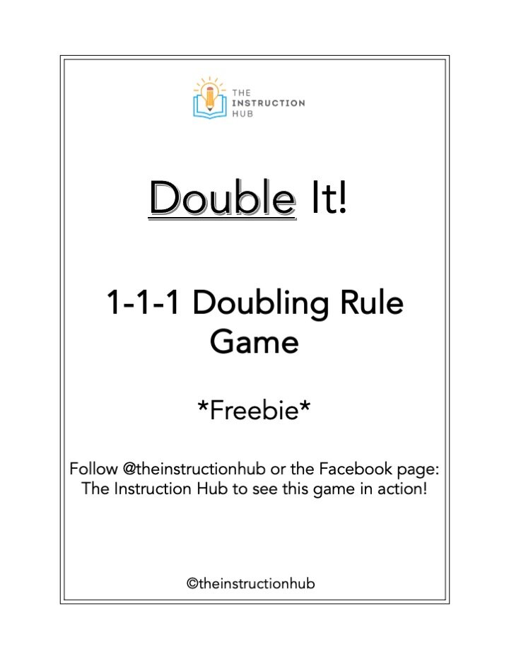 Doubling Rule Freebie