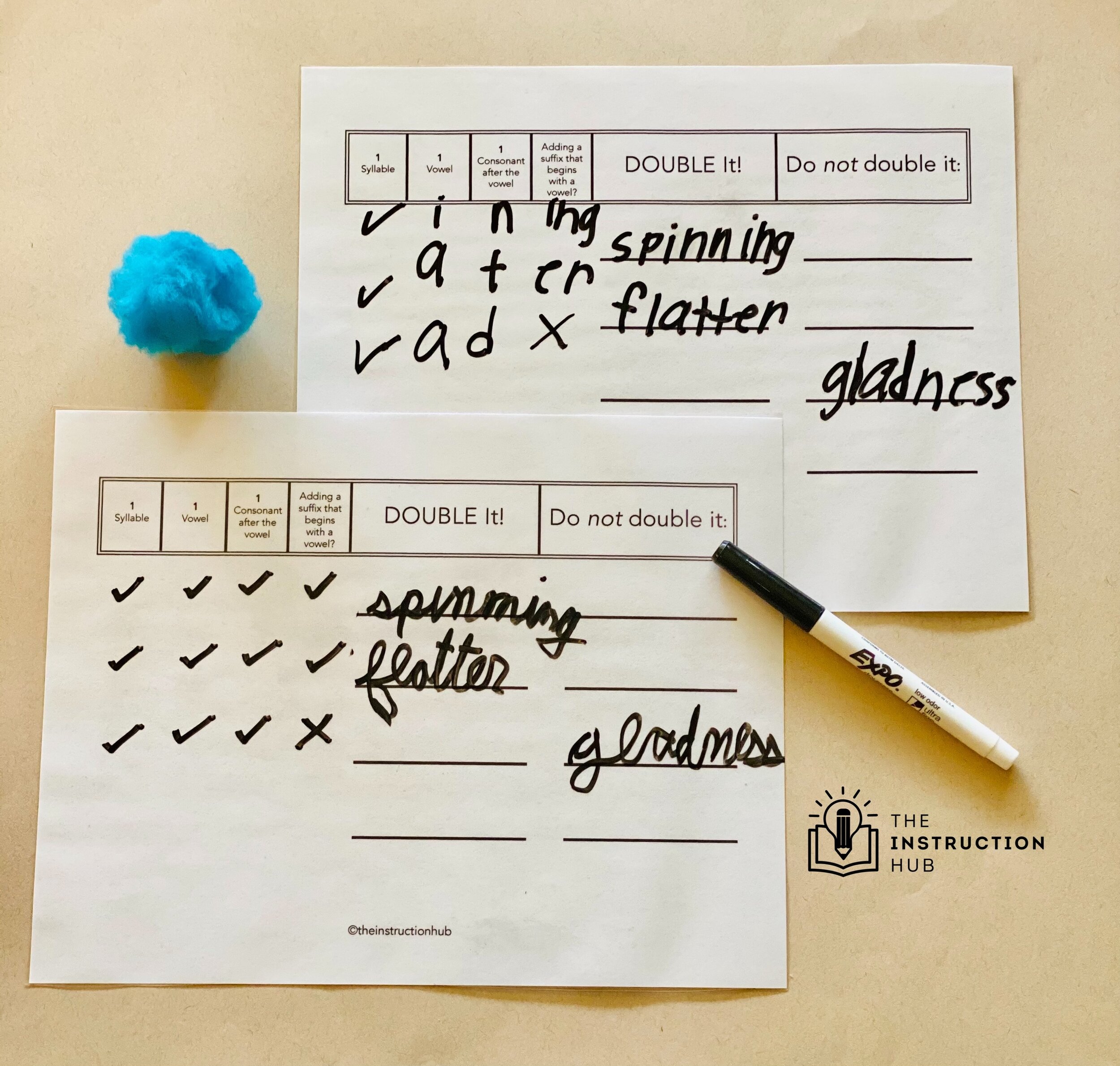 1-1-1 Doubling Rule Work Mat Freebie