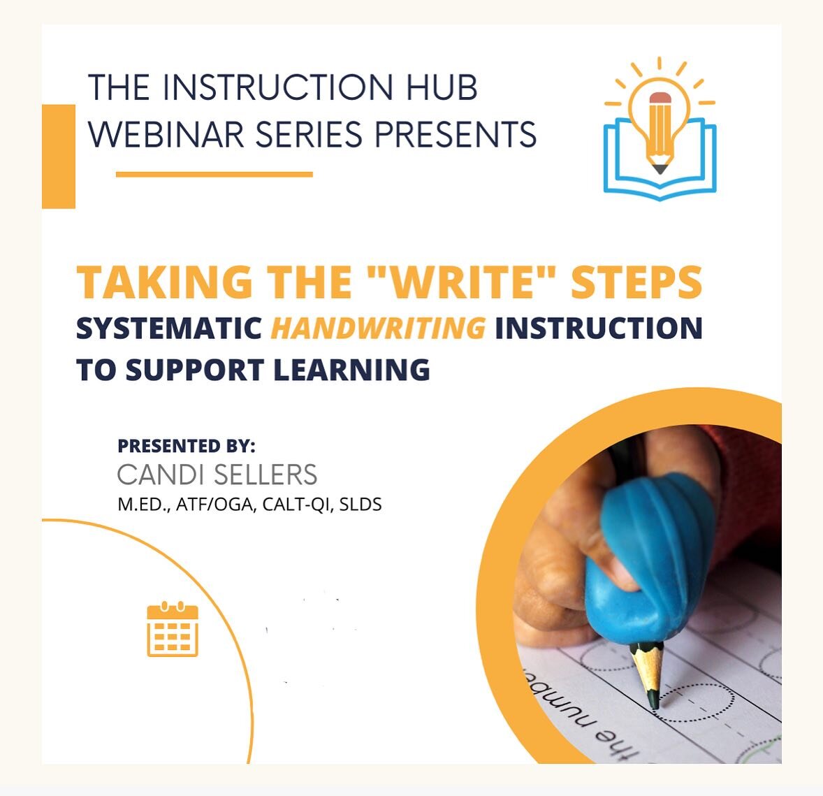 Would you like to learn more about practical and meaningful handwriting instruction?

Join me this Thursday, October 26 from 6:30-8:30 EST for the is virtual webinar. 

ALTA and OGA CEU credit approved! 

This webinar will not be recorded. 

Comment 