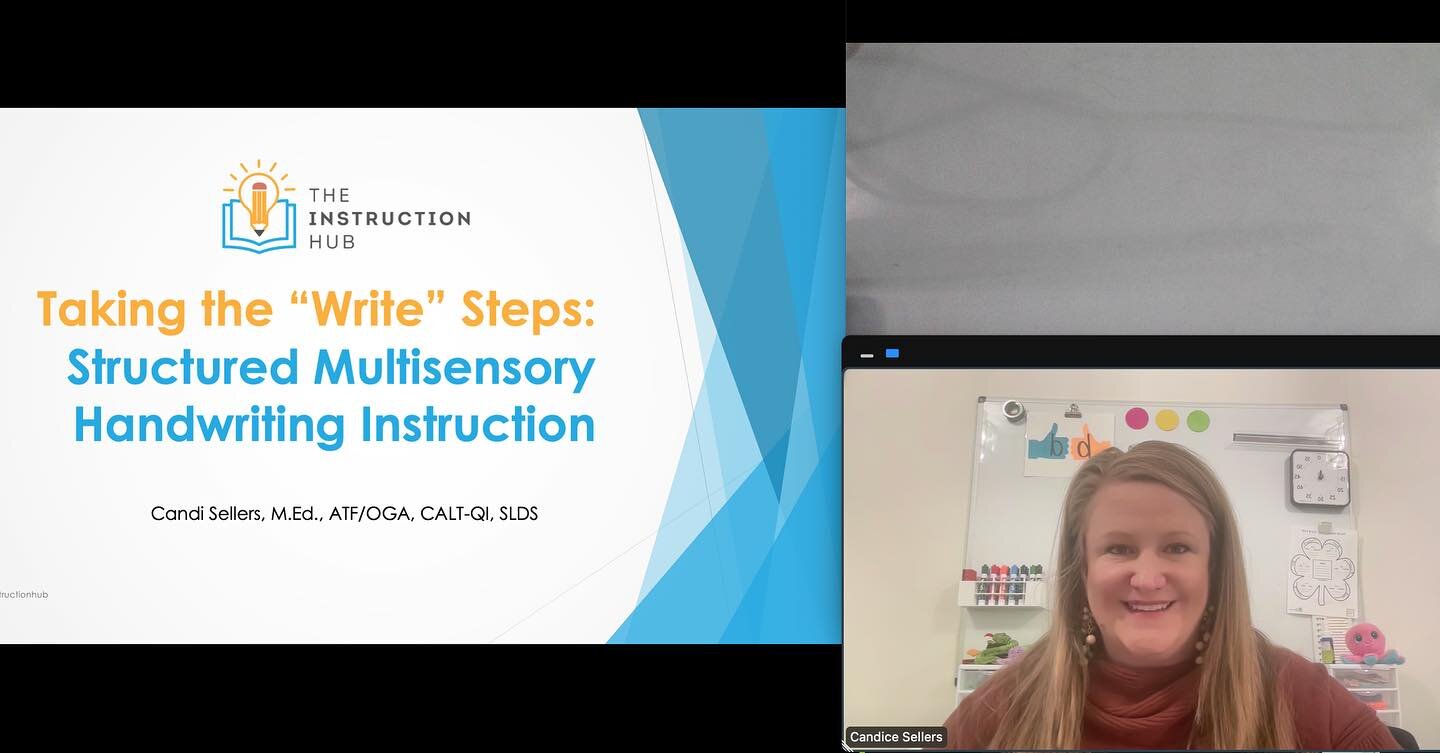I enjoyed spending the evening talking about one of my favorite topics! 

Thank you to all who attended! 

#theinstructionhub #professionaldevelopment #professionaldevelopmentforteachers #handwriting #ortongillingham #ogafellow #calt #caltqi #dyslexi