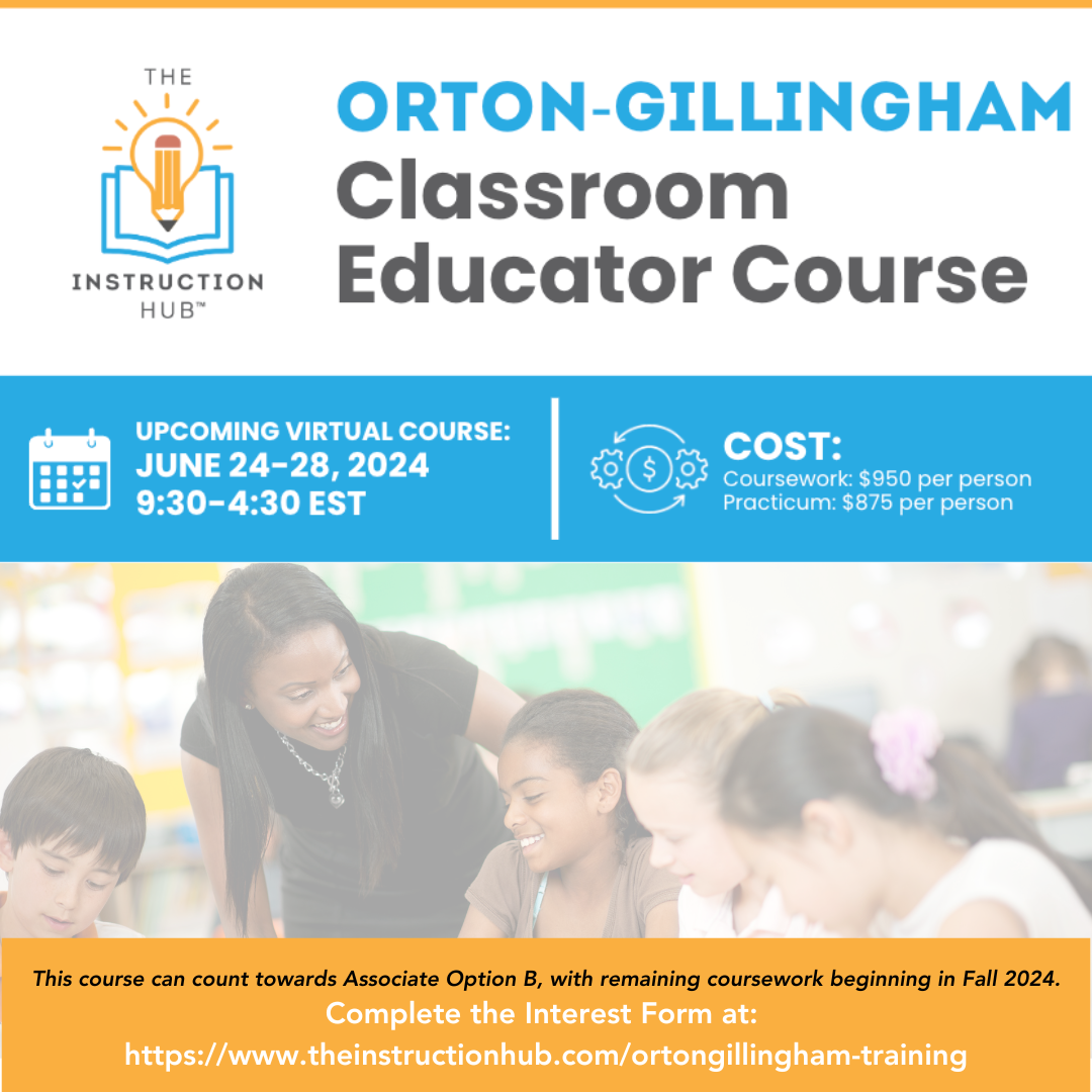 OrtonGillingham Training — The Instruction Hub