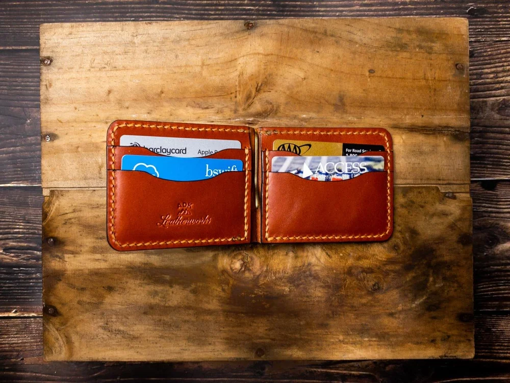 The Hudson Handmade Leather Wallet Adk Leatherworks The Hudson Handmade Leather Wallet Adk Leatherworks