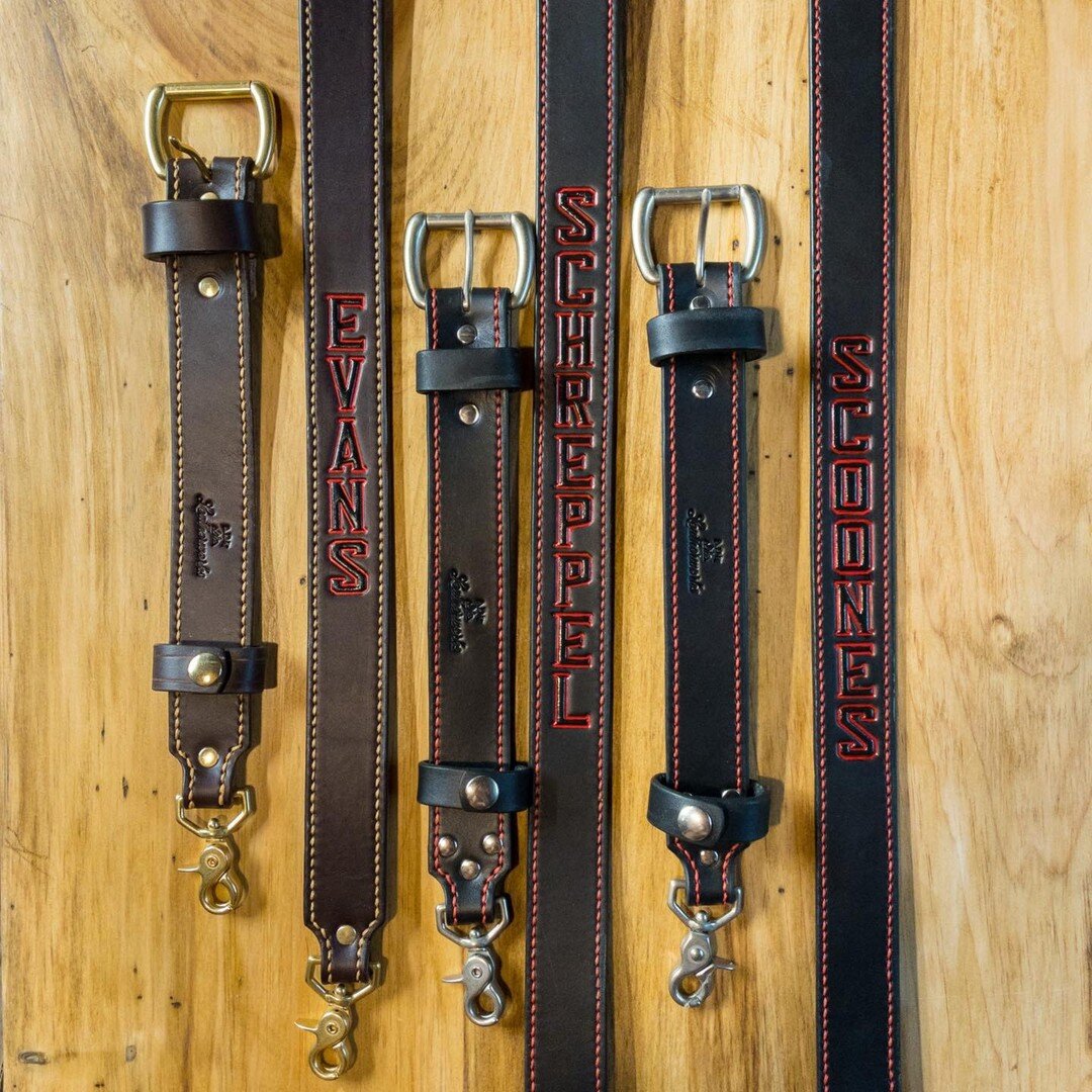 Finished up three hand-stitched radio straps today. Headed out to their new homes. 
Each strap is cut, stamped, painted, sewn, and burnished completely by hand. Each taking about 4.5 hours to make. 
.
.
.
#adkleatherworks #leathercraft #ruggedstyle #