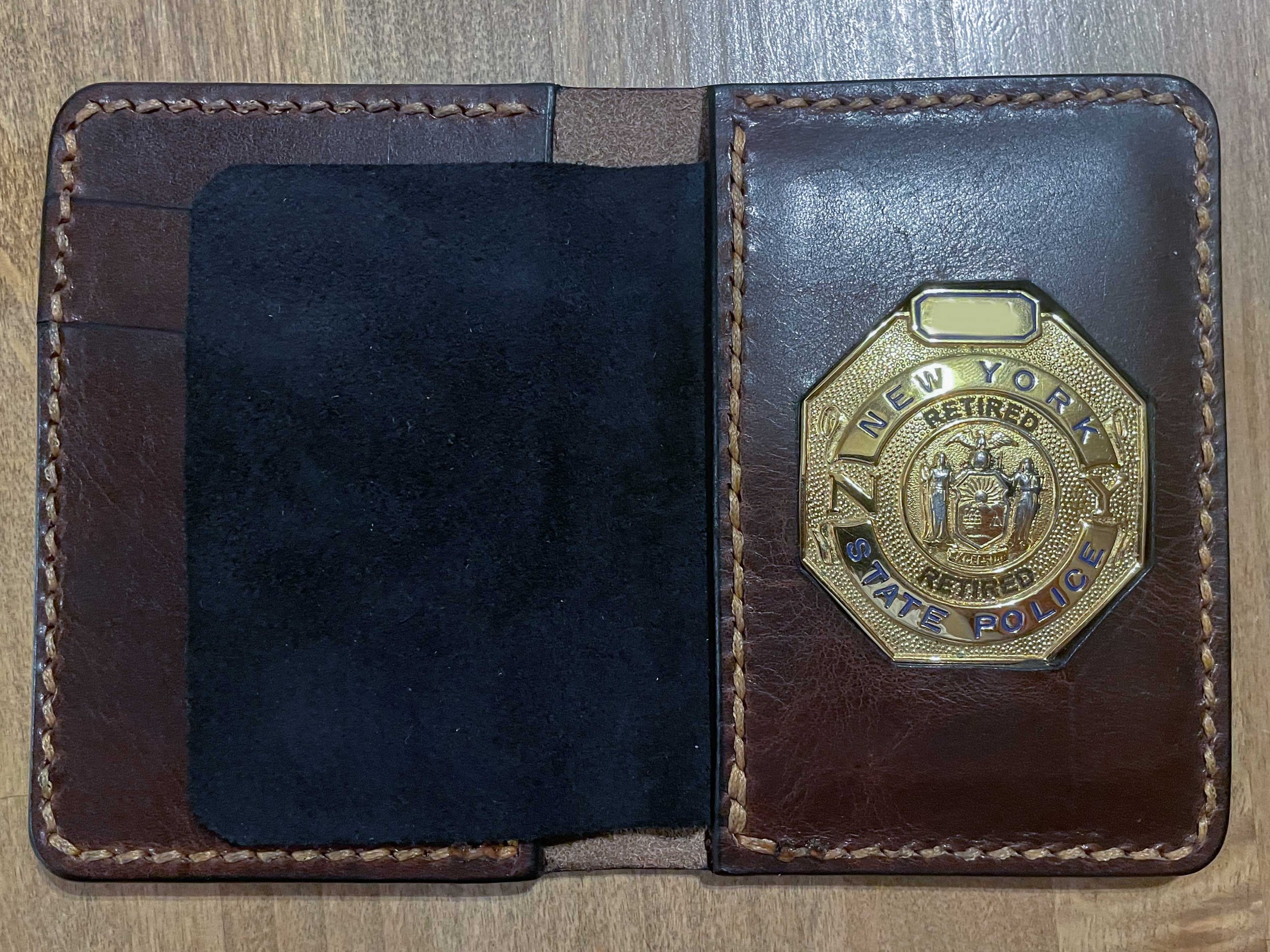 Badge Wallet Bifold - Police Law Enforcement Wallet - Brandy