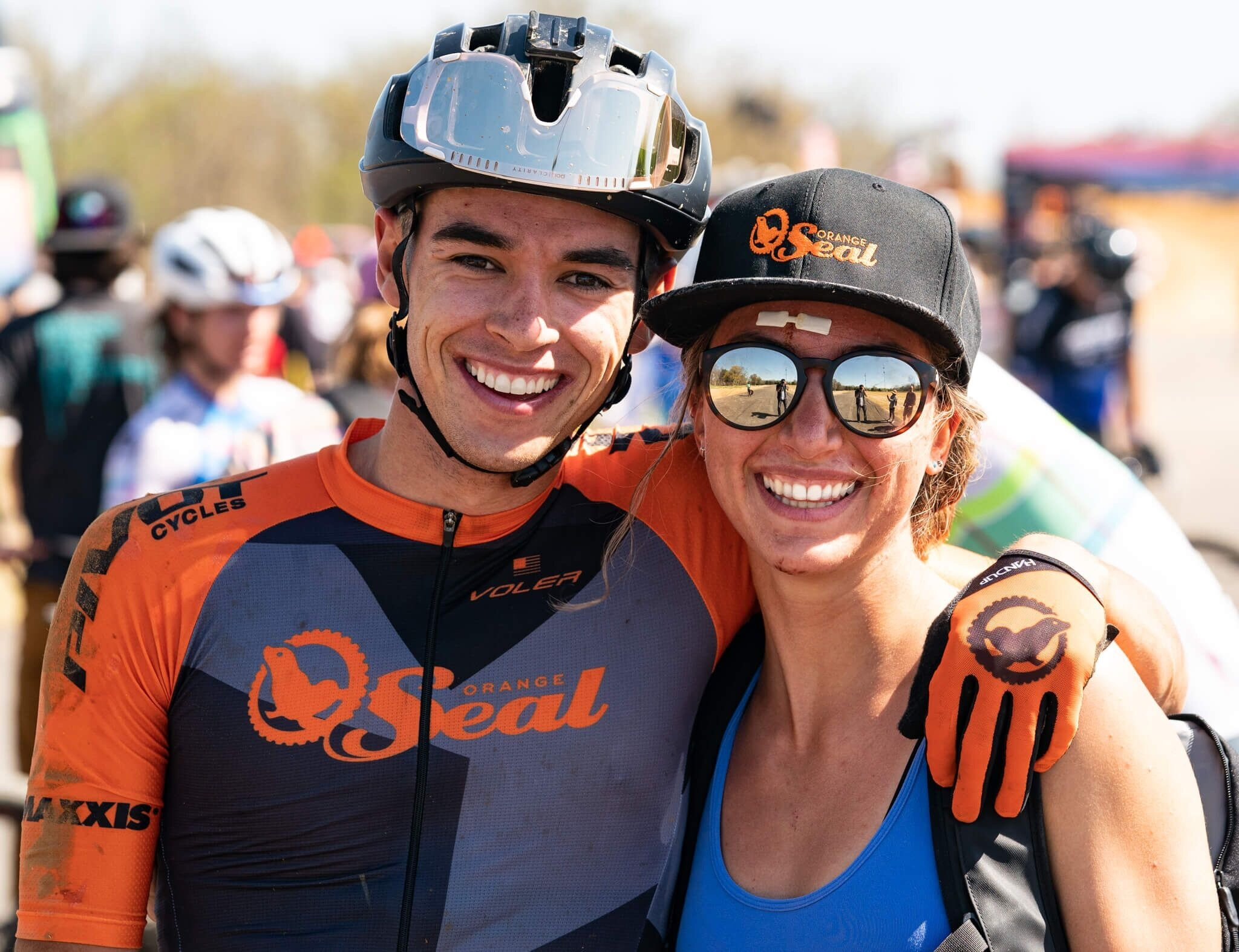 Savilia Blunk and Cole Paton at OZ Trails US Cup Mountain bike race.jpg