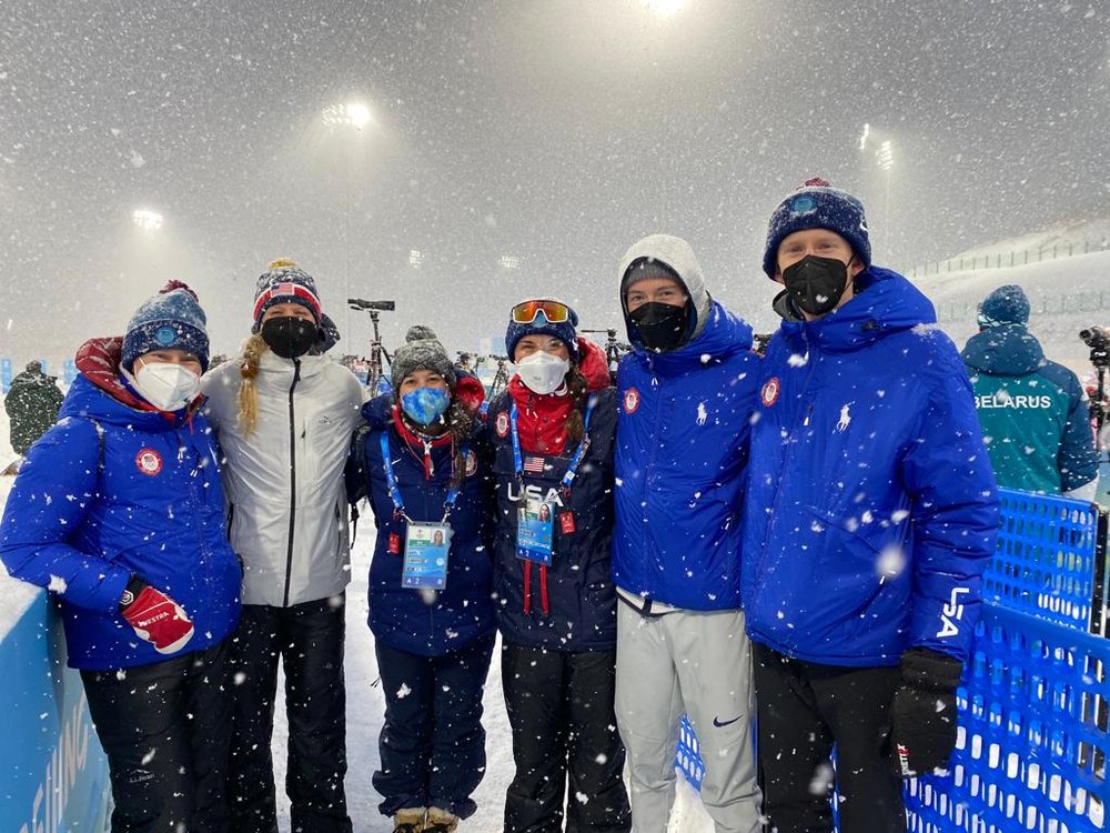  Cheering on our Biathlon friends in a random nuking snowstorm! 