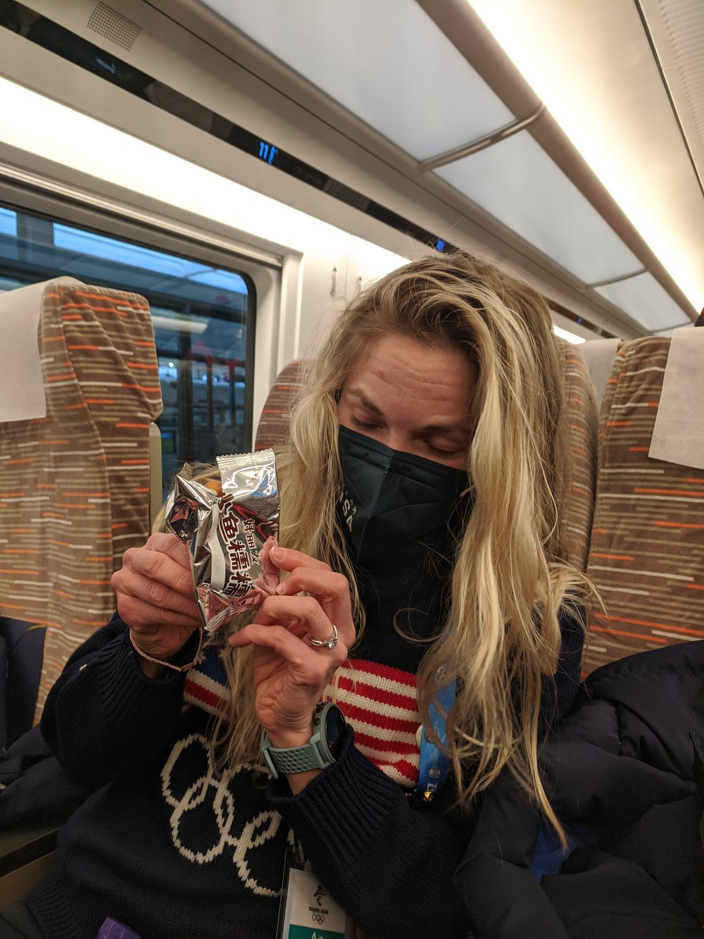  Jessie also bonked on the train eating some Chinese fish chocolates?  