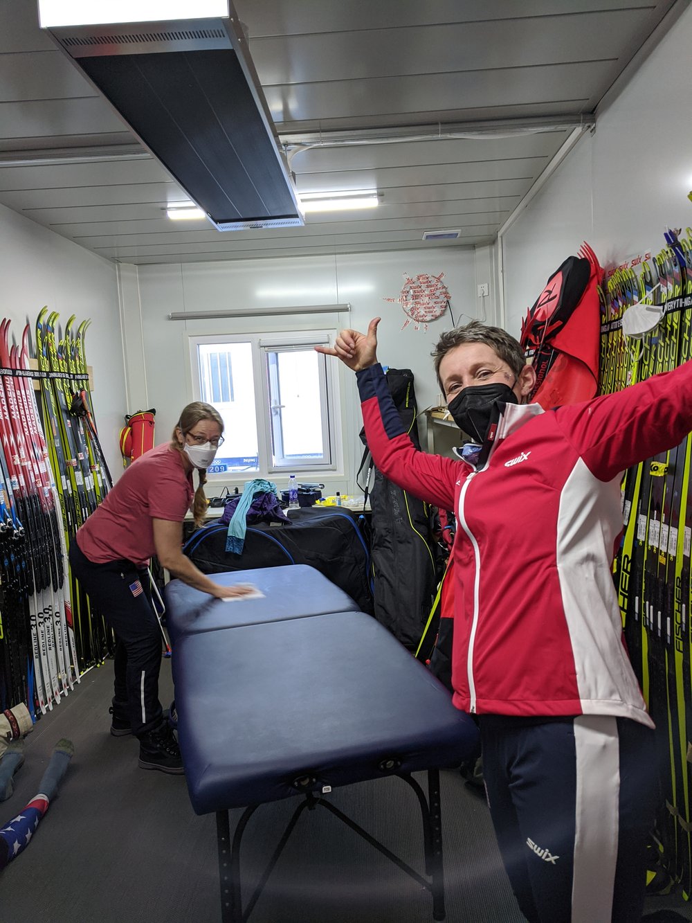  All of the medical staff, (pictured here Meg and Zuzana who were with us at the Olympics), but also all of the people who have helped me over the years. 