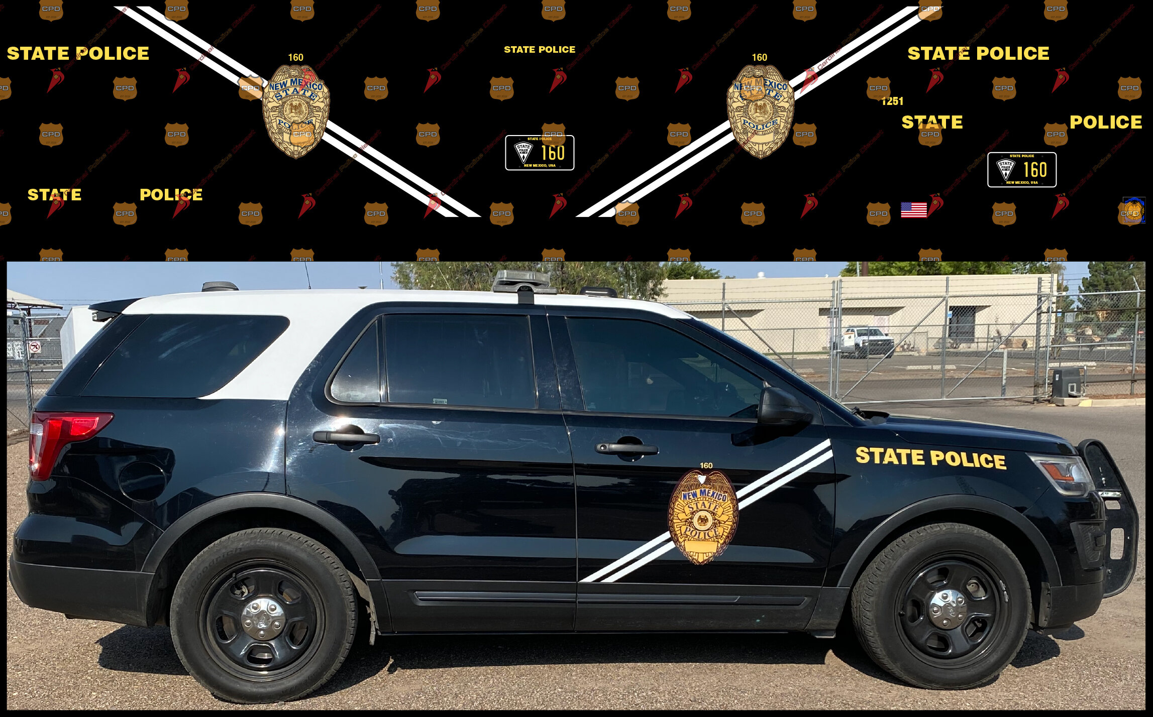 New Mexico State Police 1 18 Water Slide Decals Fits Motormax Police Suv Toys And Hobbies Diecast