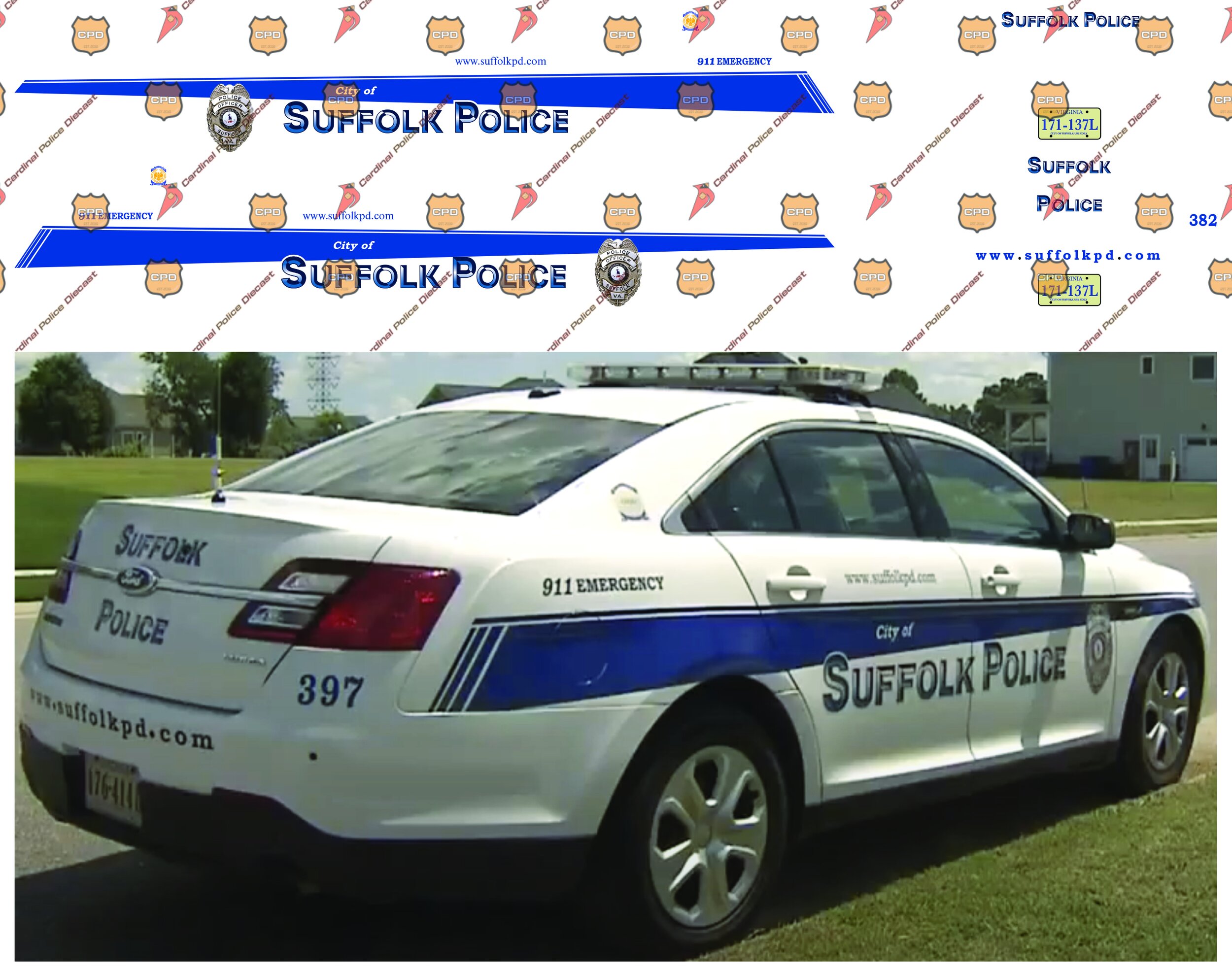 Belleair, FL Police Department — Cardinal Police Diecast