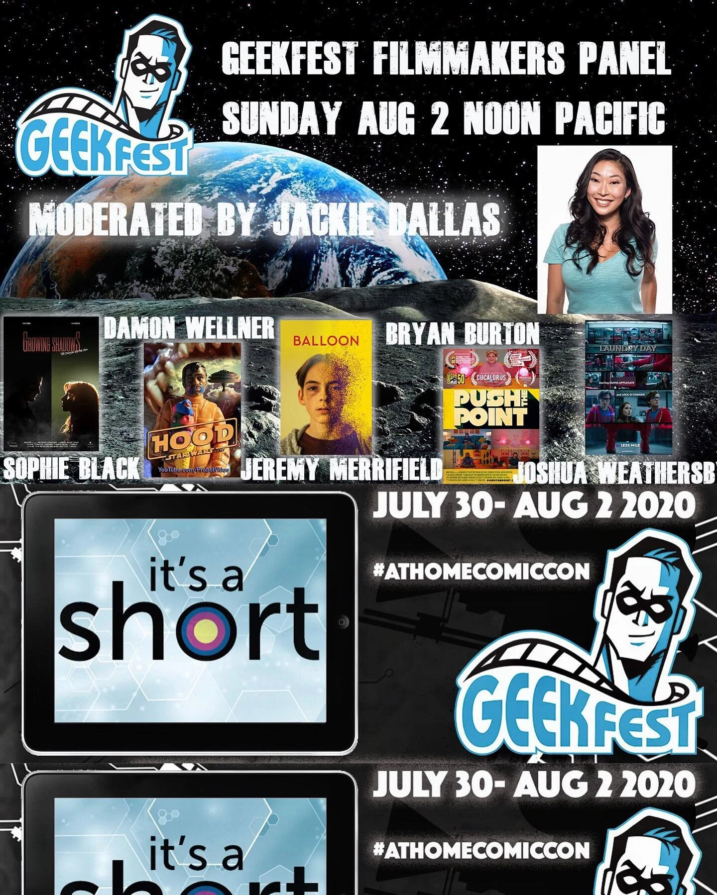 WEEKEND📽(part 1) - I&rsquo;m on a kewl filmmaker panel at GeekFest, repping #PushThePoint!🔥🎬🎟BARGAIN🎞🎟DEAL🎞🎟Passes are only $2.99 for an entire 4 day access to ALL the films, and anyone registered can come back everyday and watch and vote on 