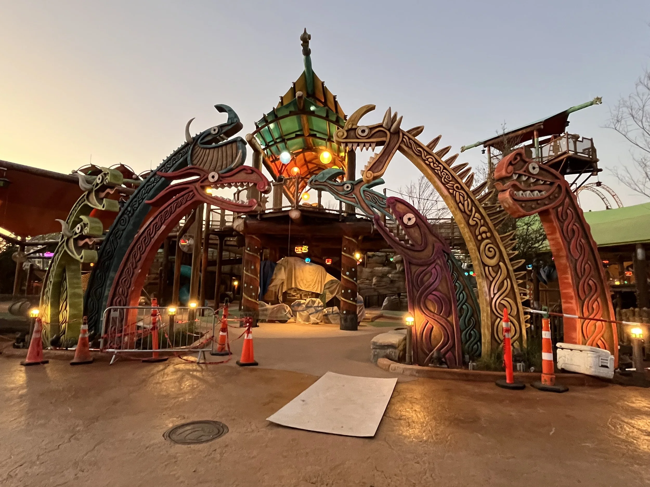 Viking Training Camp - Entrance at Golden Hour - Isle of Berk at Universal's Epic Universe