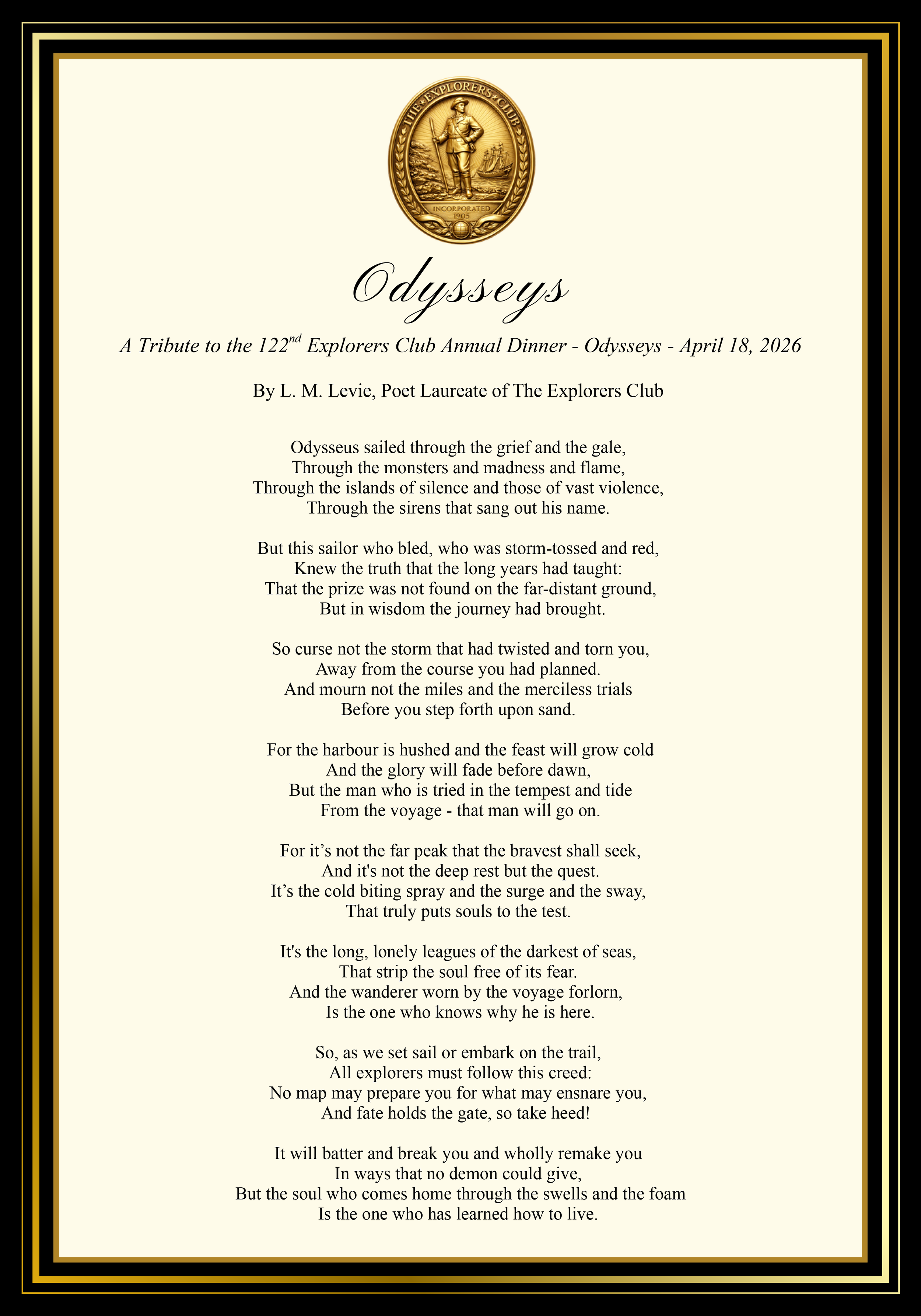 Odysseys By L. M. Levie