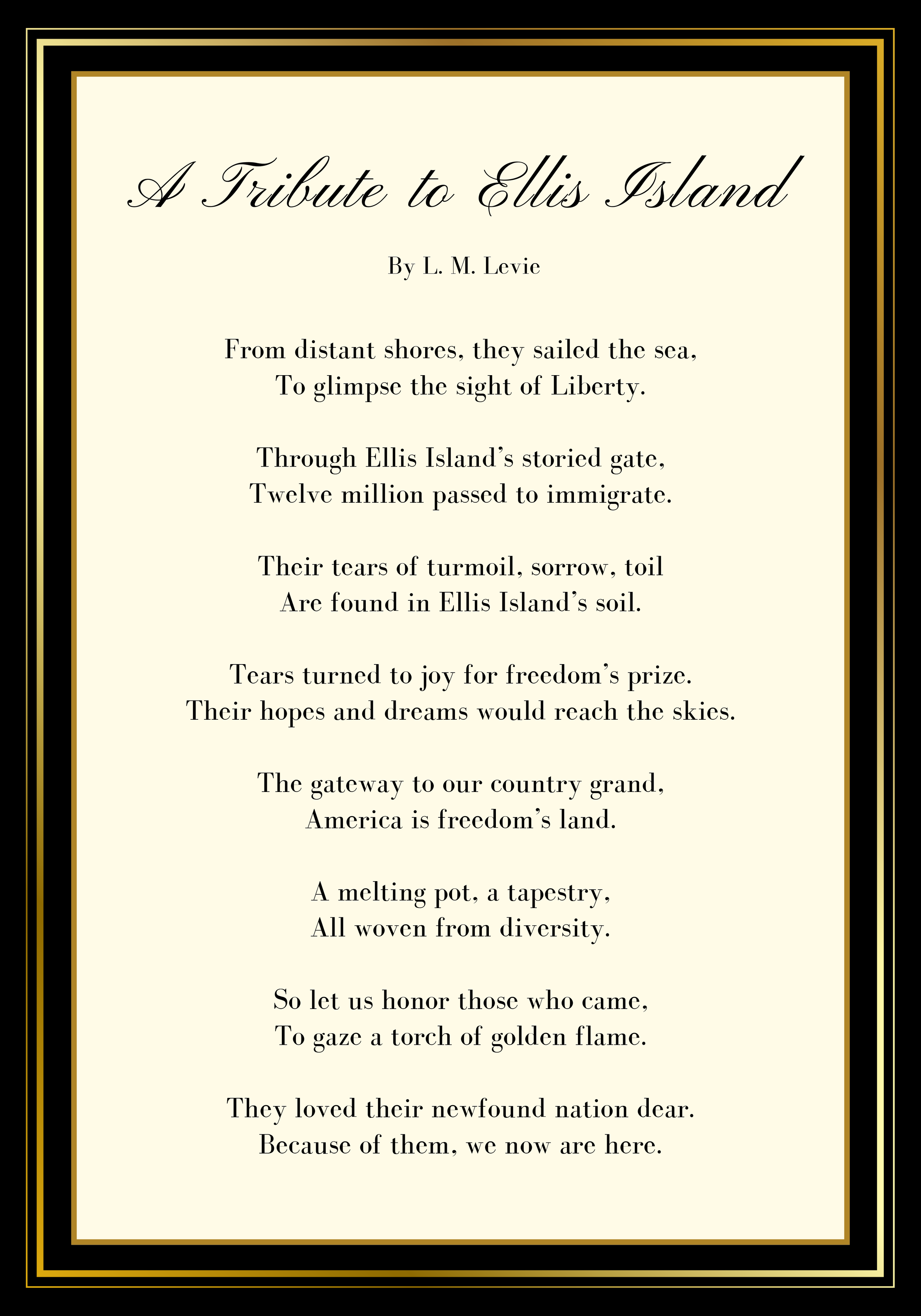 A Tribute to Ellis Island