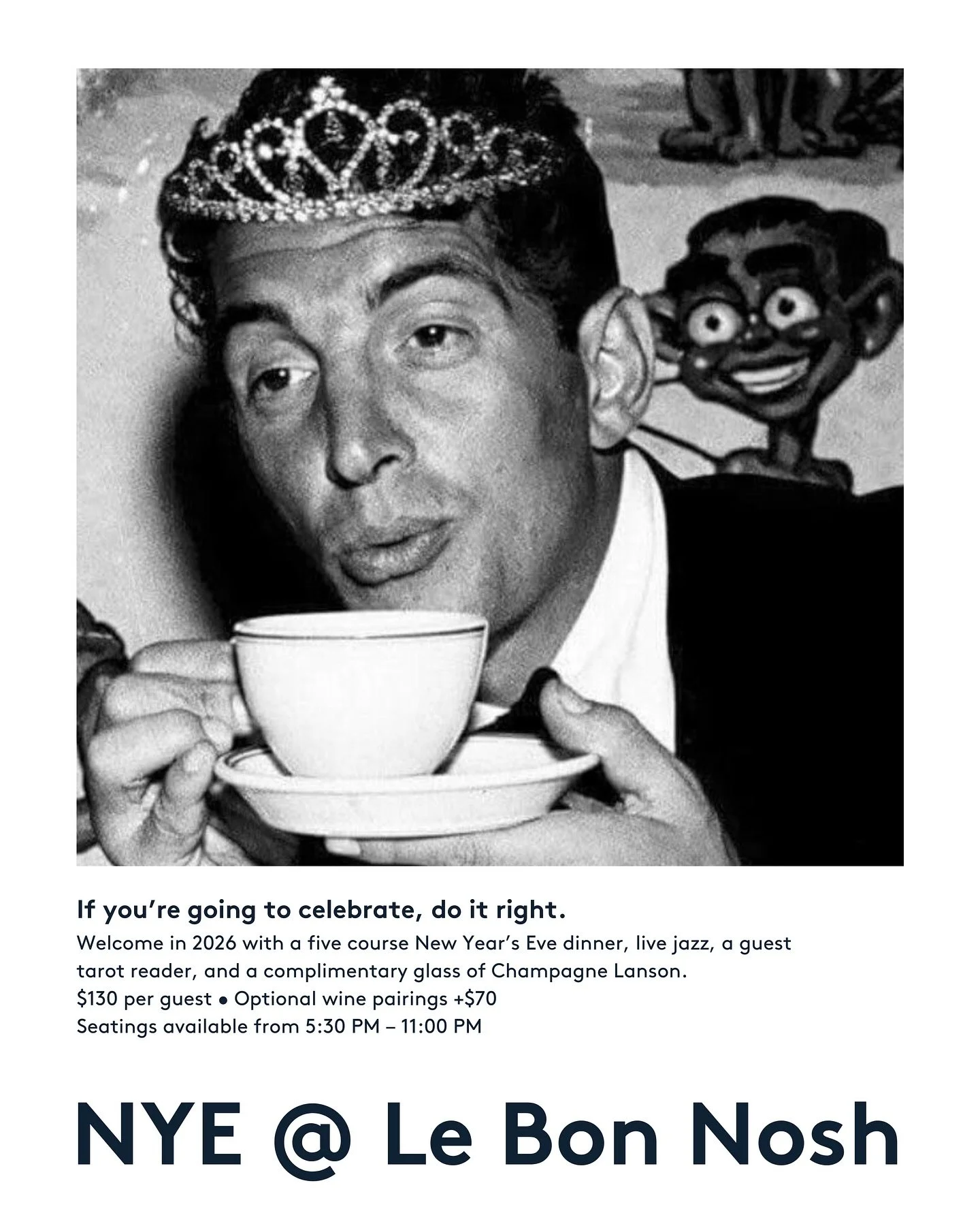 We can&rsquo;t wait to celebrating with you ✨🥳 

 Join us early for a relaxed start to the night or choose a later reservation that carries into our live music &amp; tarot readings beginning at 7:30 PM and, of course, the midnight countdown. 

No ma