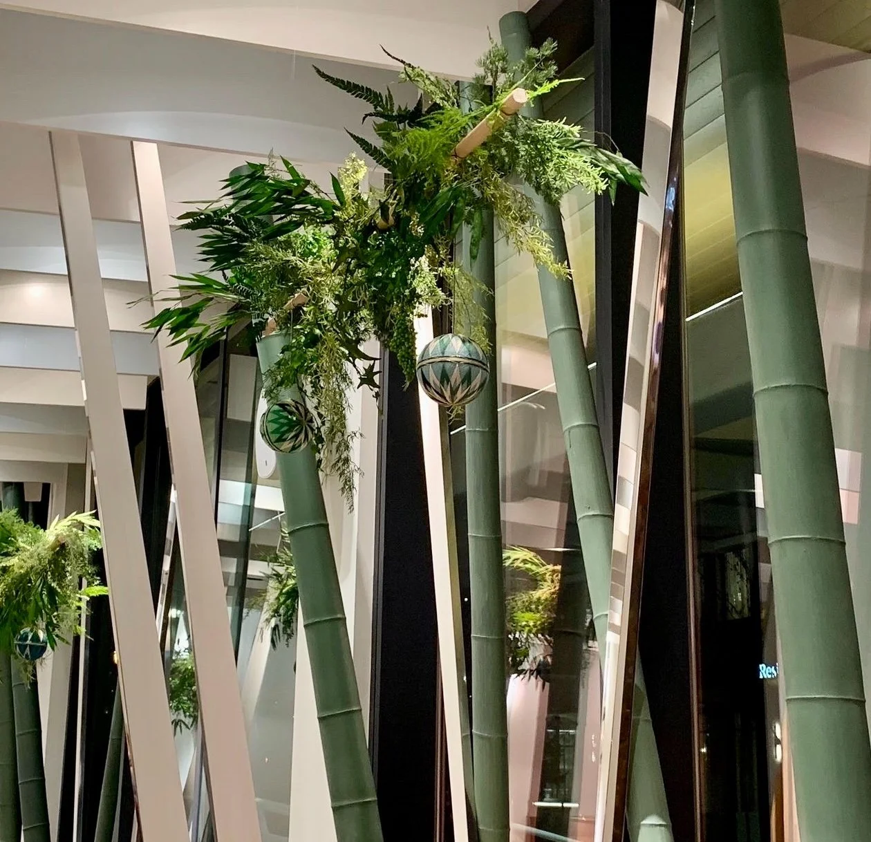 Bamboo window installation 