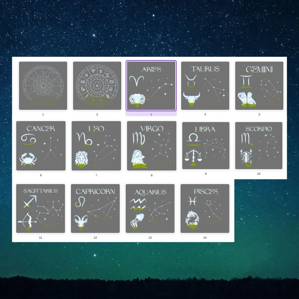 Zodiac frames - Horoscopeaz.com
