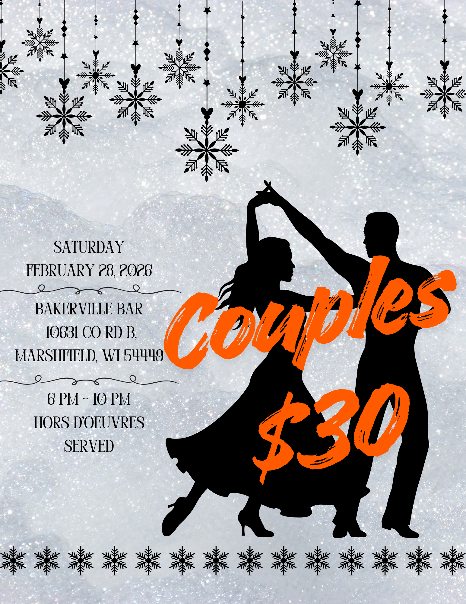 Couples dancing ticket