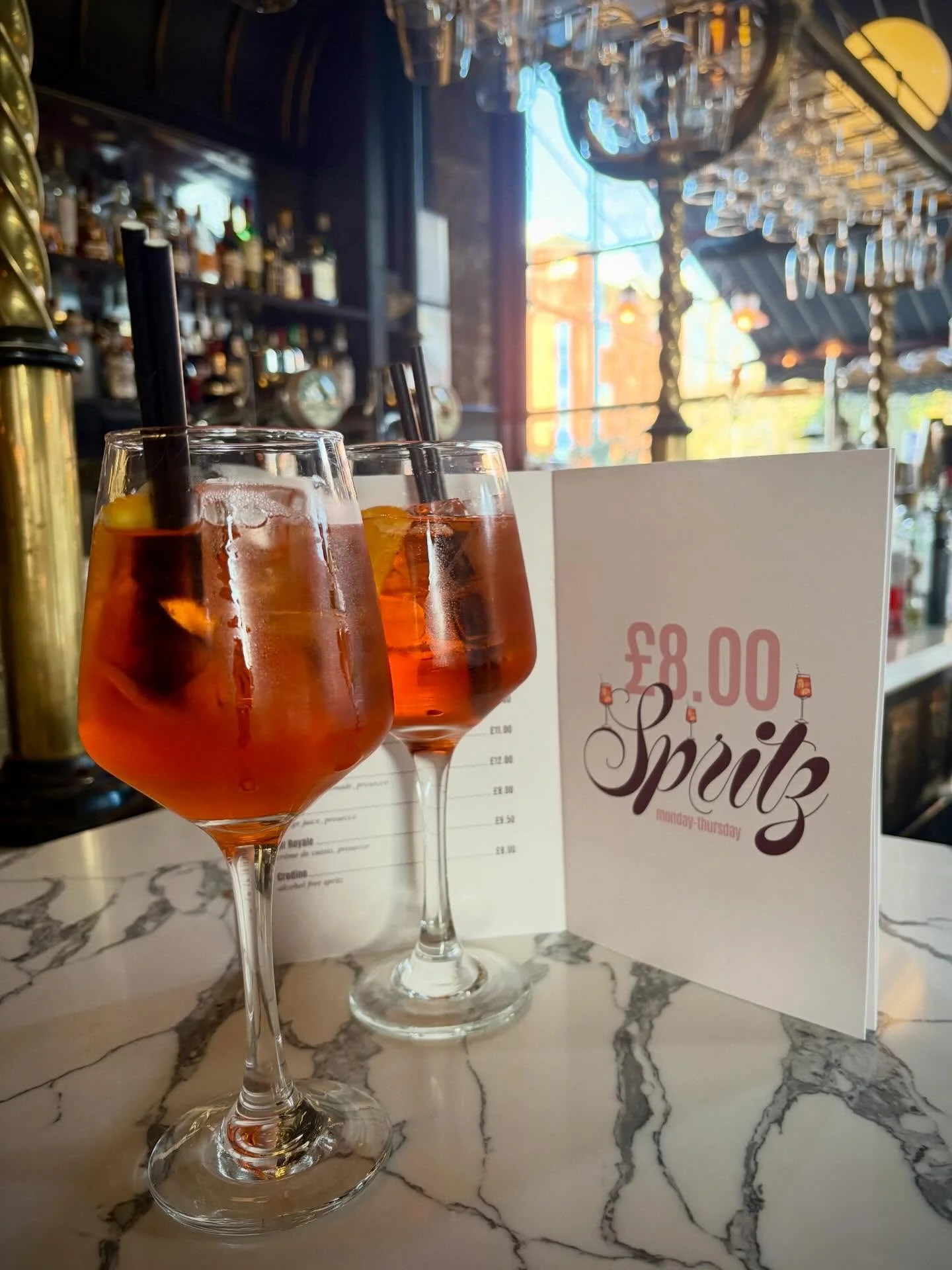 ✨🍹 Bank-hol Monday means making the most of mid-week spritz 🍹✨ 

Passionfruit, Limoncello, Hugo, Aperol, Sarti or Dolce Vita&hellip; 

🍹✨🌺🏝️🧚🏻&zwj;♀️ &pound;8.00 Monday-Thursday 🧚🏻&zwj;♀️🏝️🌺✨🍹