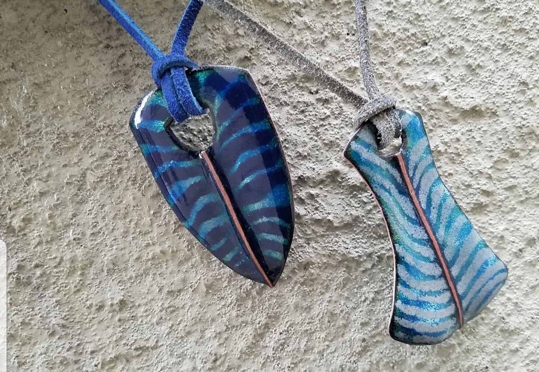 Vitreous Enamel Shield Necklace