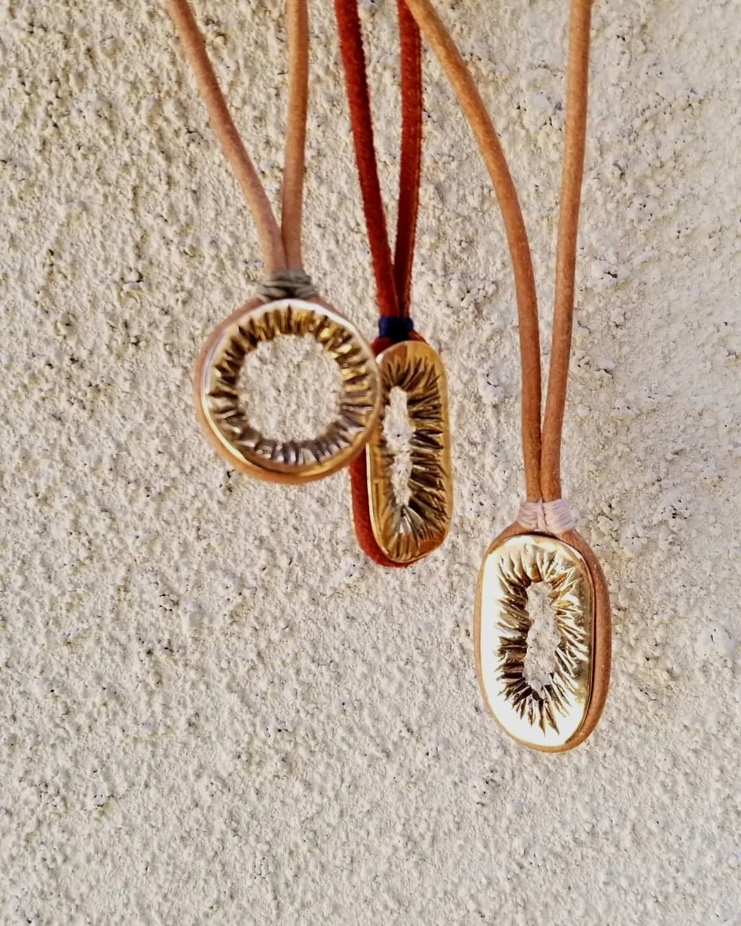 Carved Bronze Necklaces