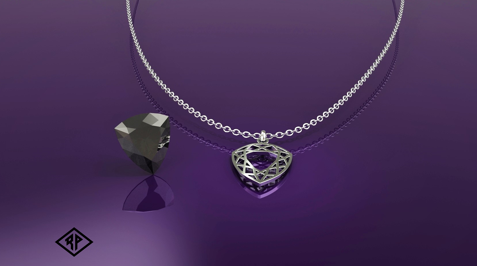 Make 100: Trillion Cut Shield Pendant 