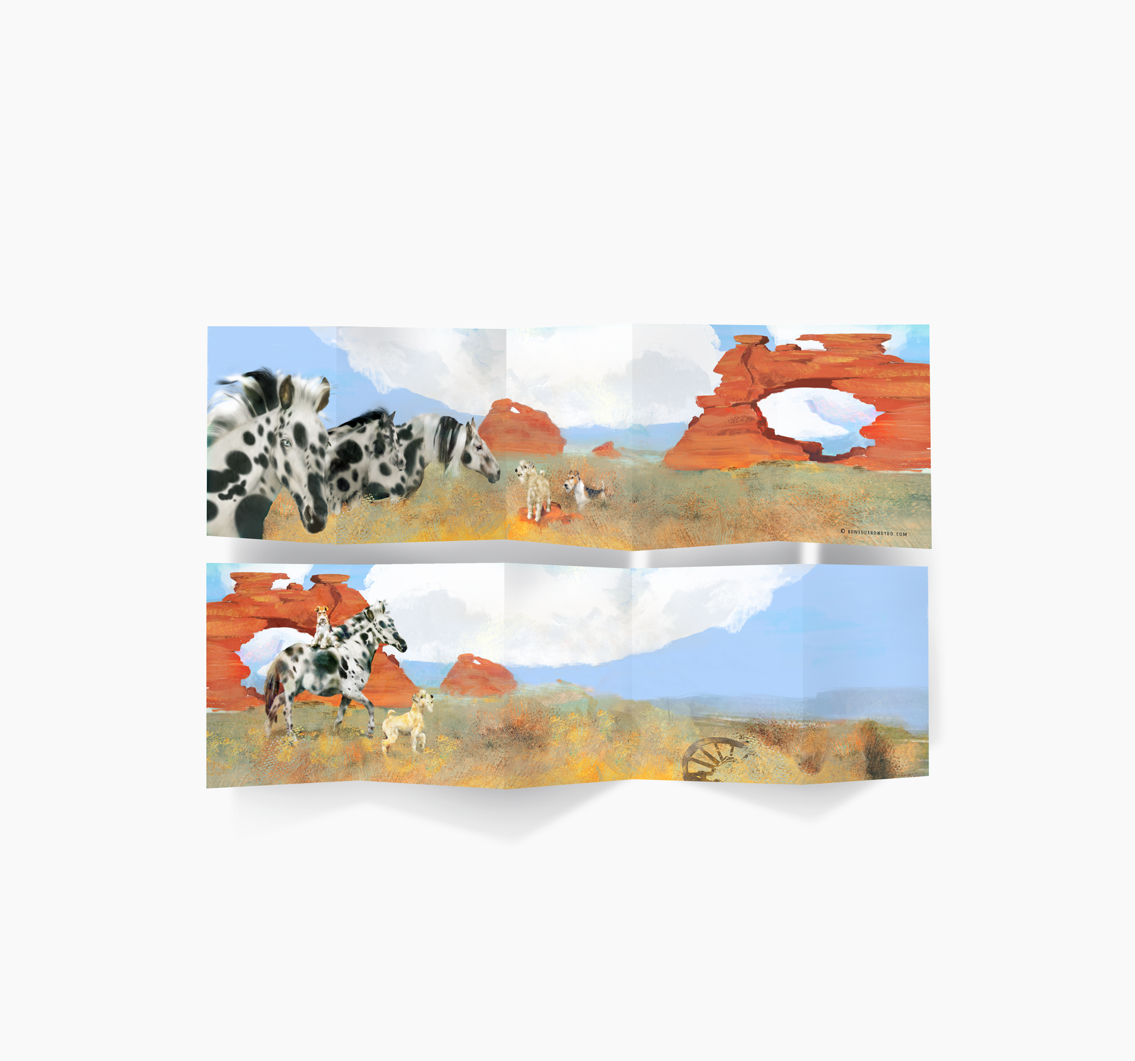 American Southwest Storytelling Greeting Card. Tell your story on both sides of this illustrated card and send a special gift to someone special