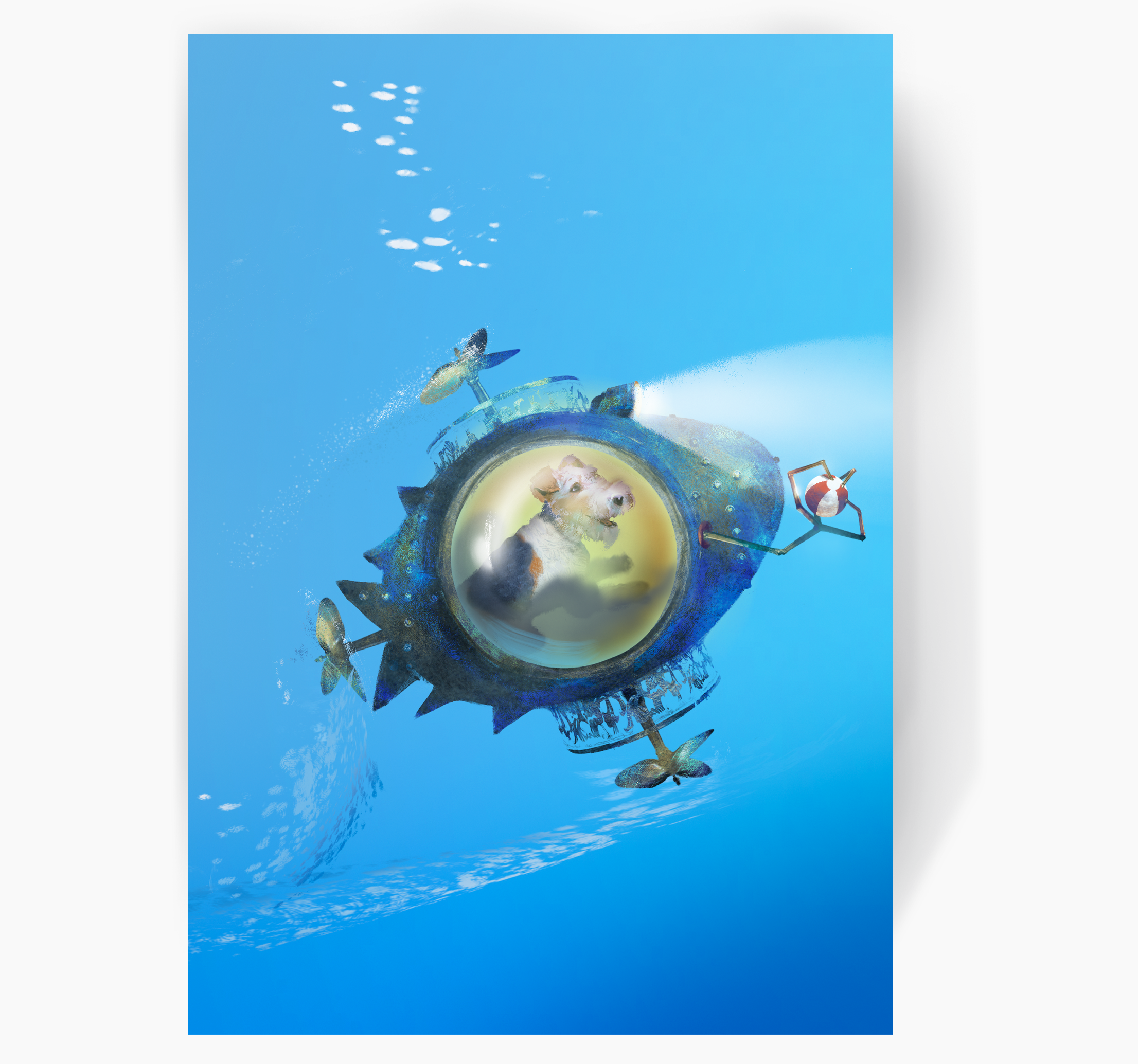 Whale Spotting Storytelling Greeting Card Cover. Tell your story on both sides of this illustrated card and send a special gift to someone special