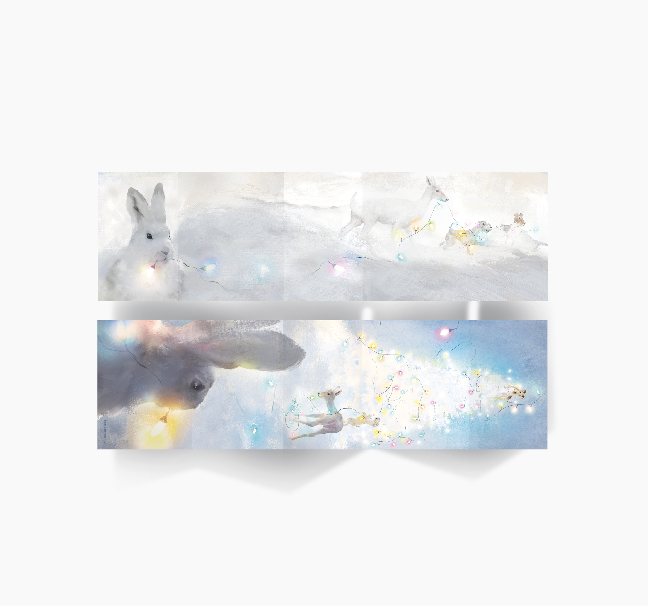 Christmas Tree Makeover Storytelling Greeting Card. Tell your story on both sides of this illustrated card and send a special gift to someone special