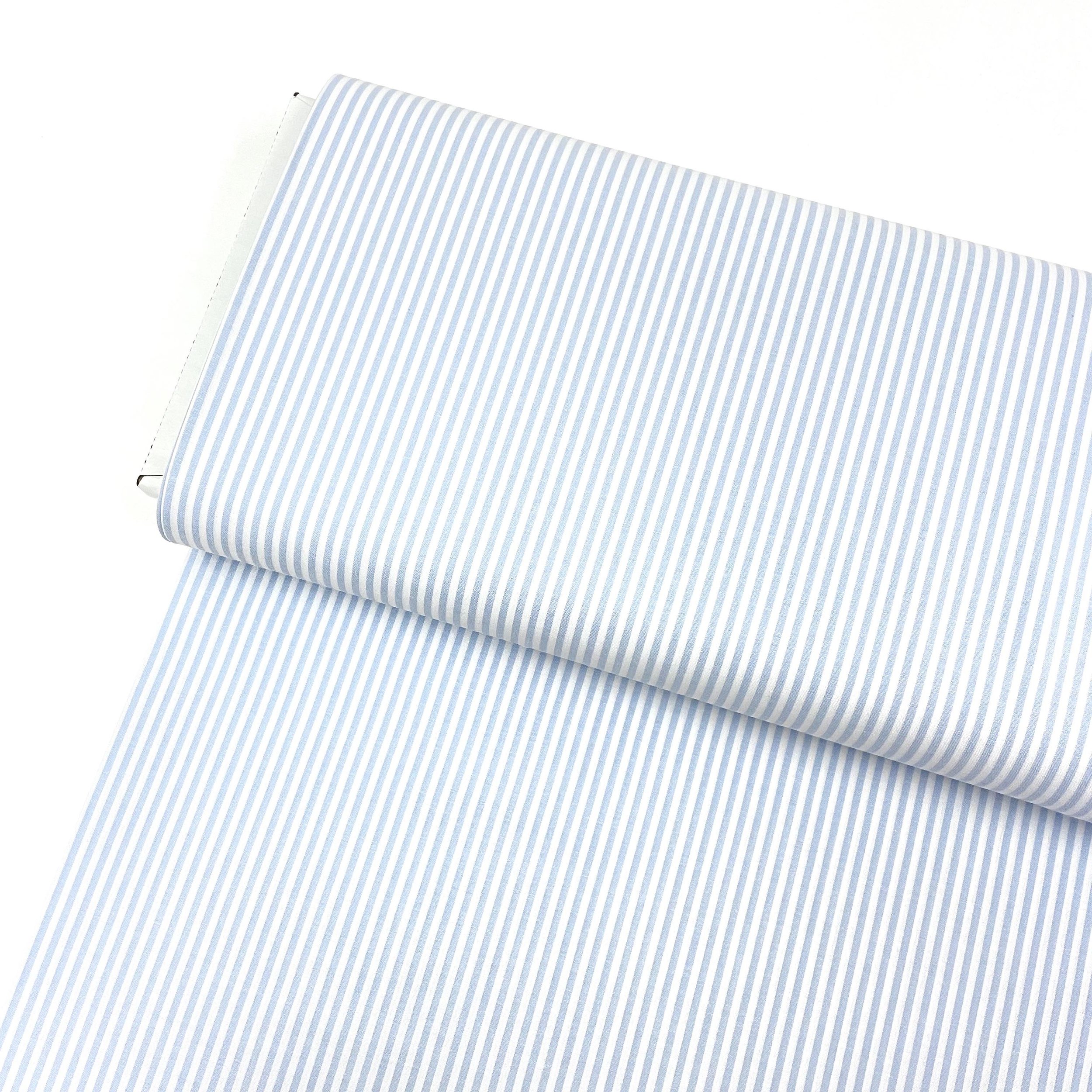 Hey Sew Sister - Boxer Stripes - Yarn Dyed Cotton Stripe Fabric - Powder Blue 1.jpeg