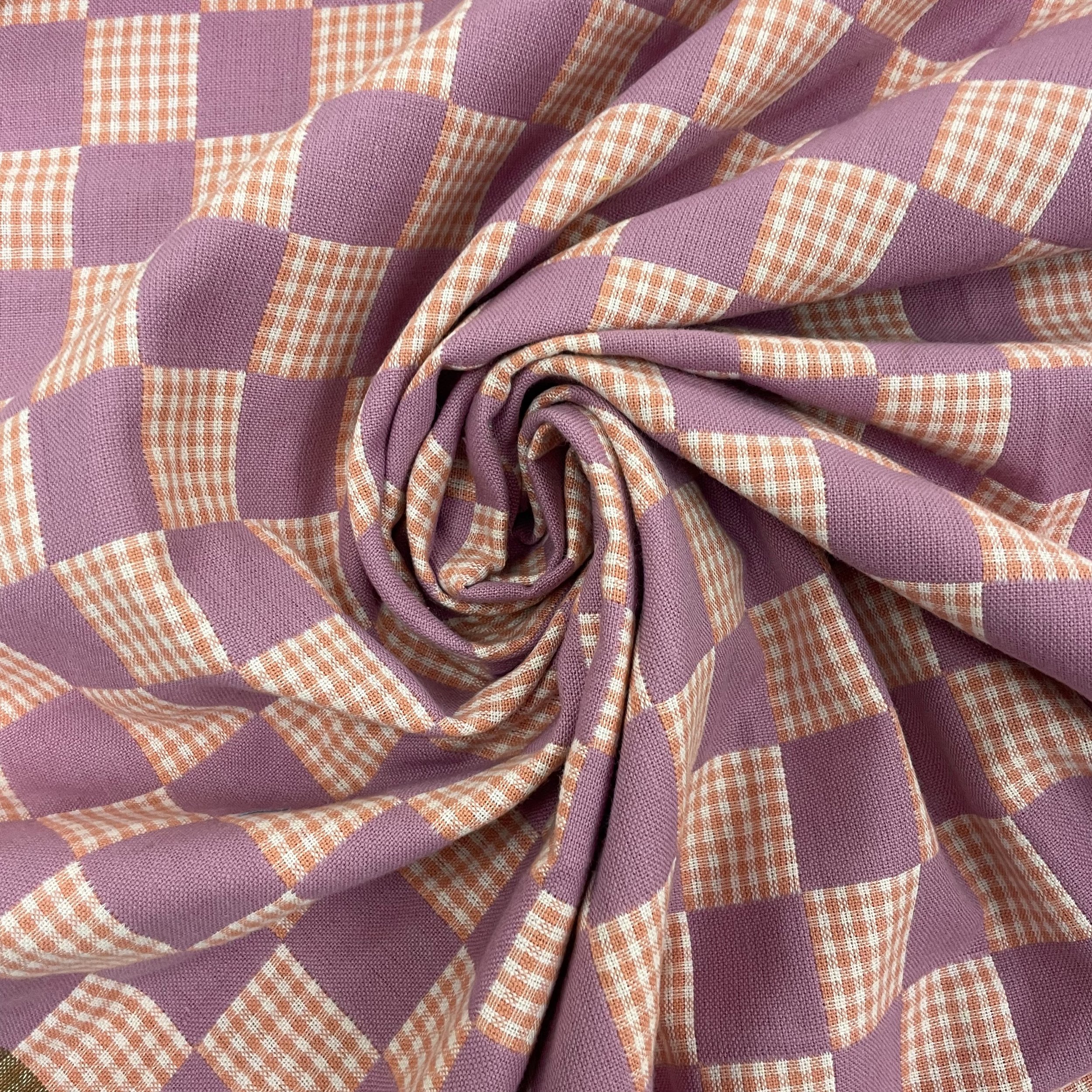 Hey Sew Sister - Amethyst Check from Checkmate by Fableism - Check Gingham Cotton Fabric 3.jpeg