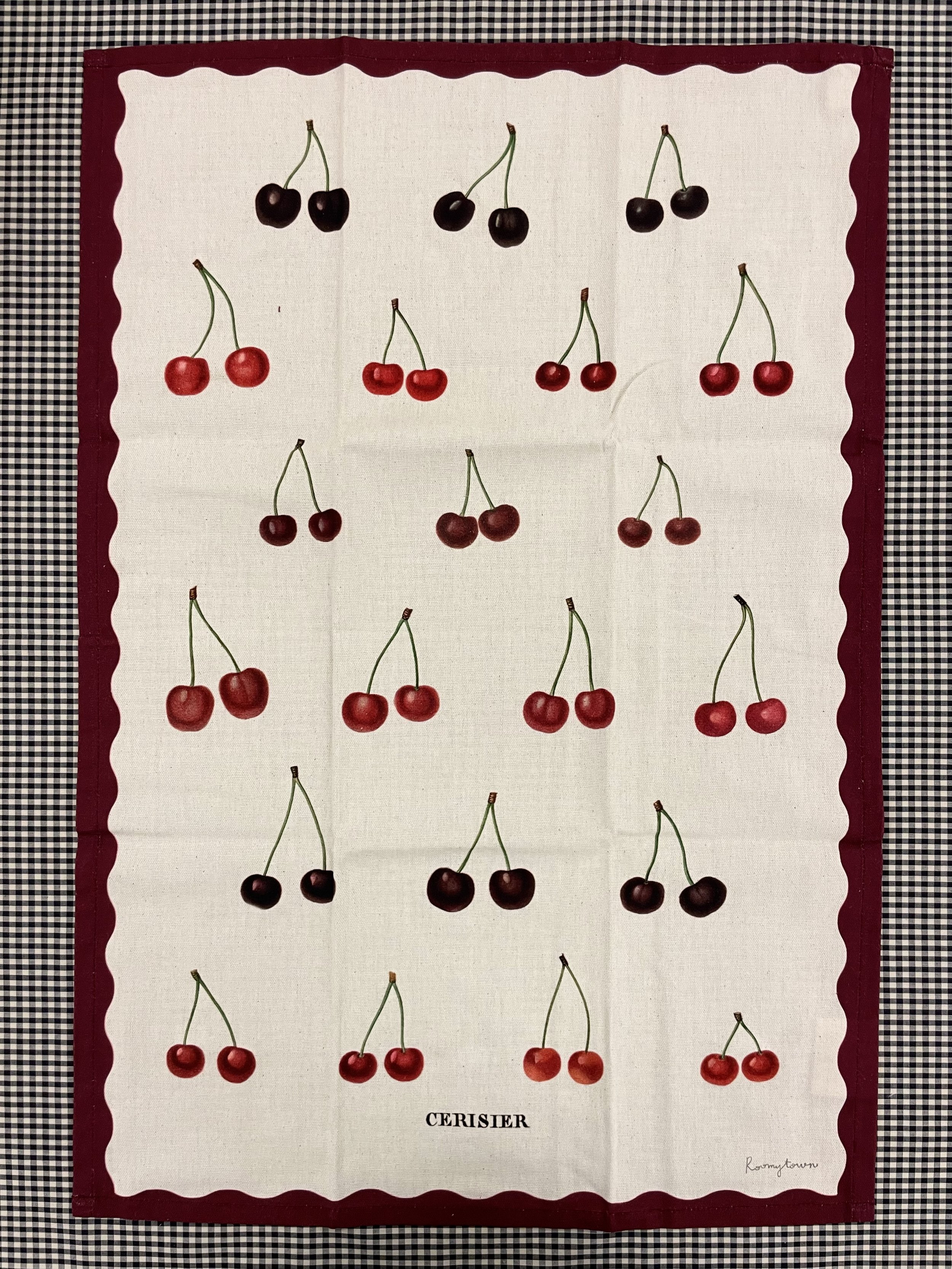 Hey Sew Sister - Organic Cotton Cherries Tea Towel 2.jpeg