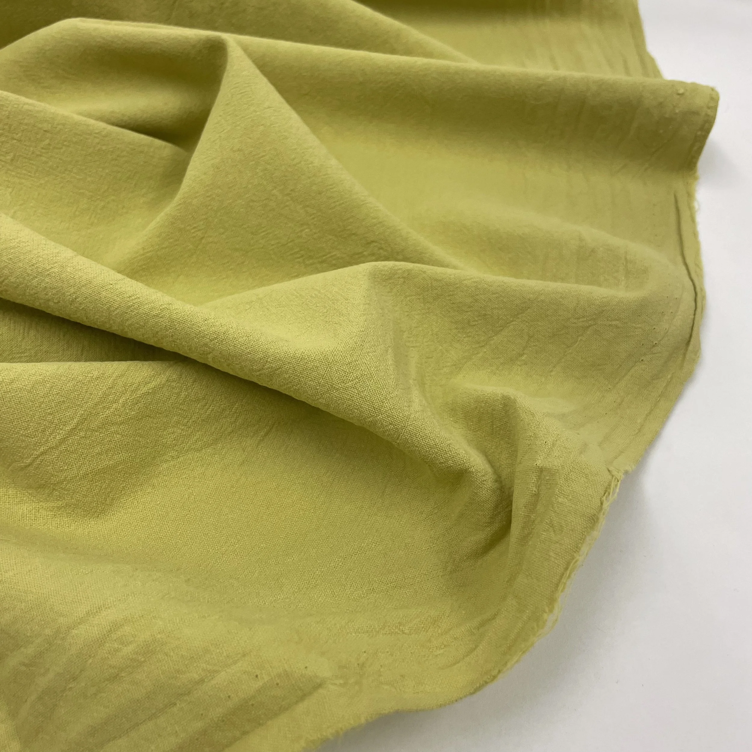 Hey Sew Sister - Crumple Cotton Fabric - Chartreuse Green Yellow 3.jpeg