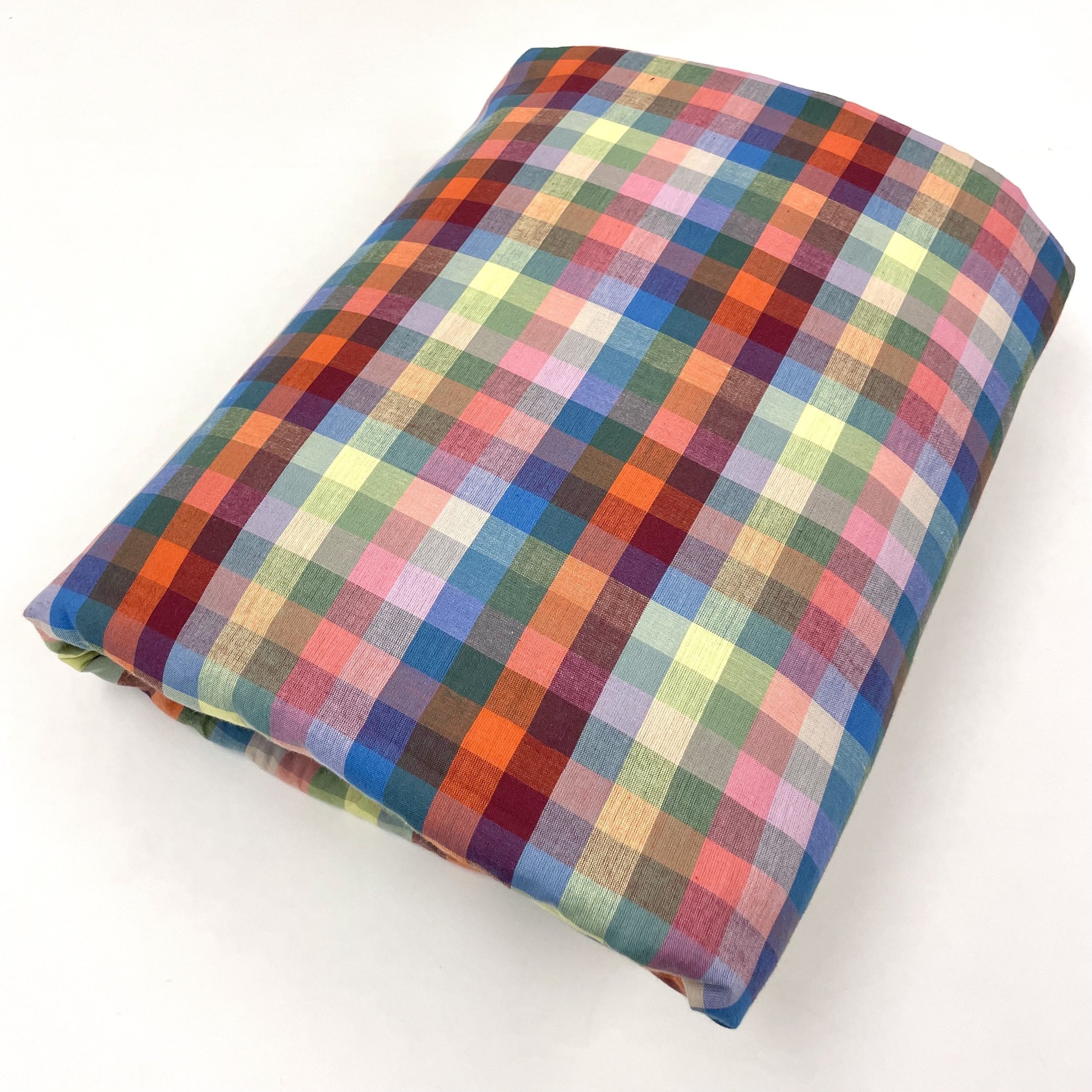 Hey Sew Sister - Merchant and Mills - Pom Pom - Organic Cotton Fabric - Rainbow Check Plaid Cotton Dress Fabric 5.jpeg