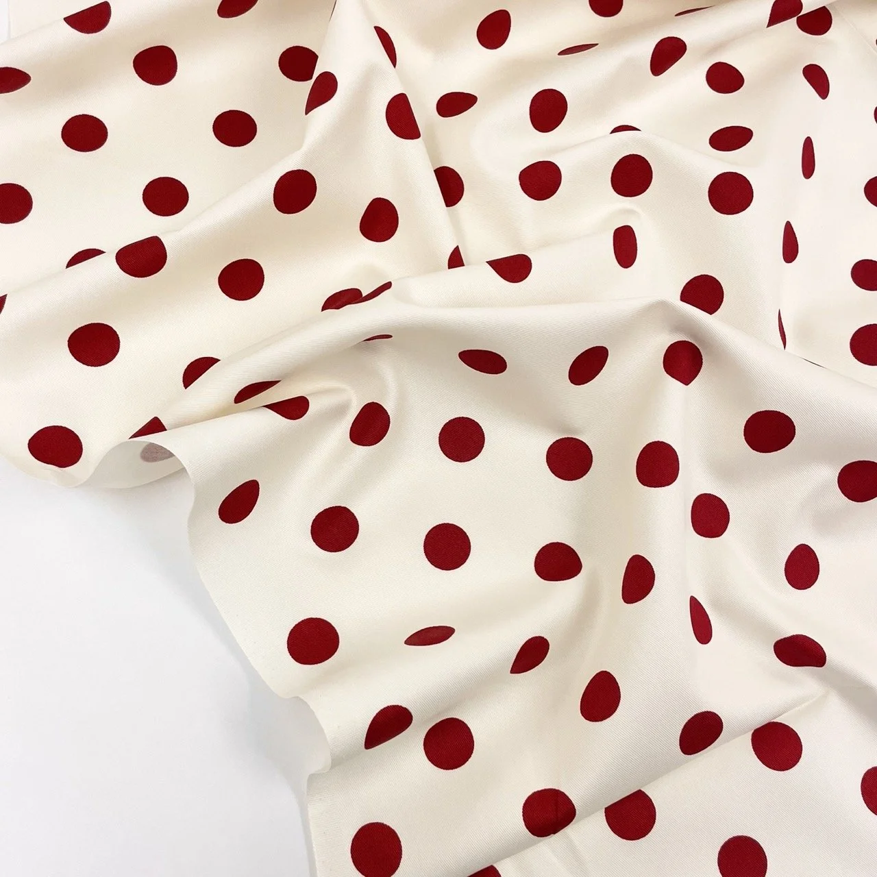 Sevenberry - Statement Spot - Printed Cotton Twill - Red