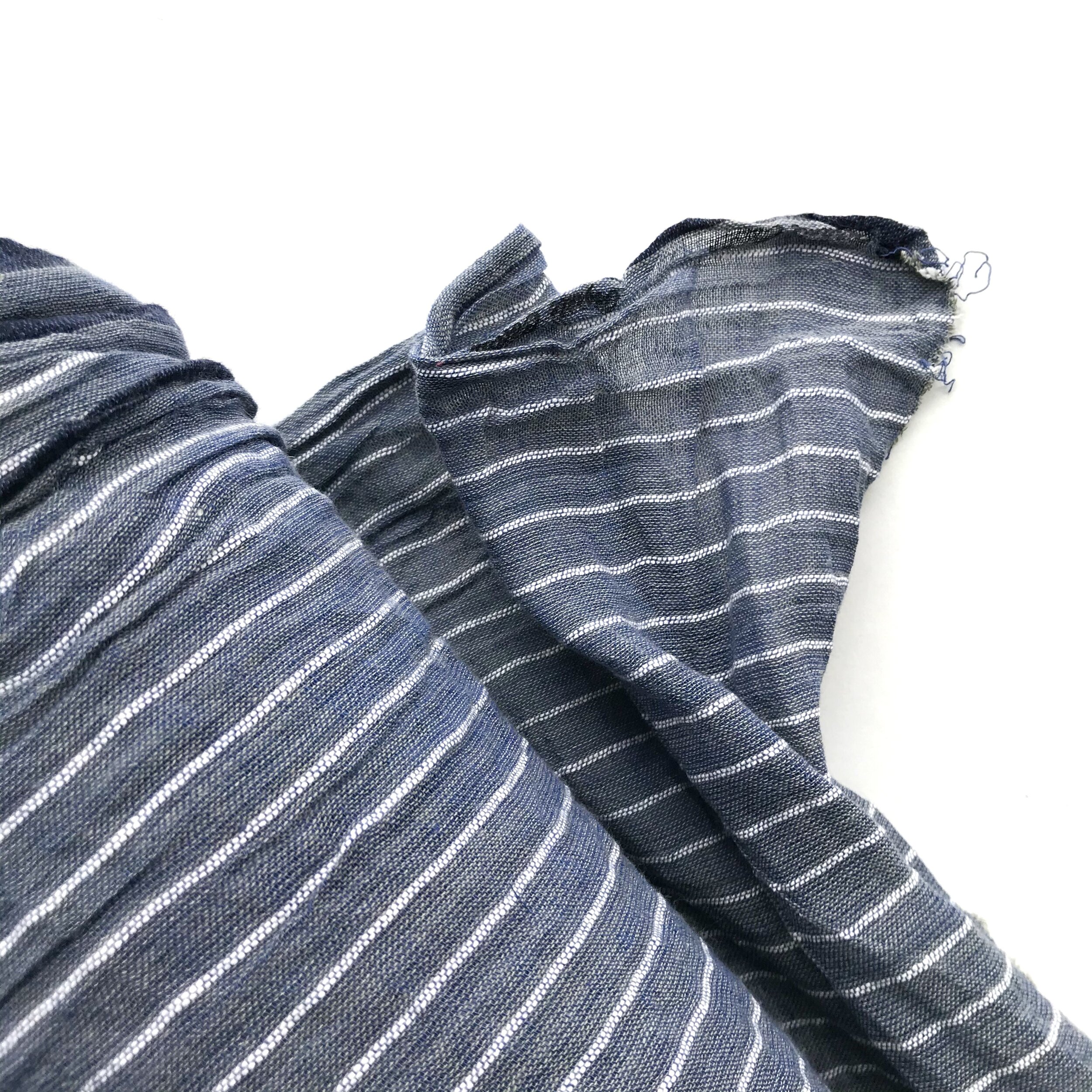 Indian Organic Cotton Gauze - Blue Stripe — HEY SEW SISTER