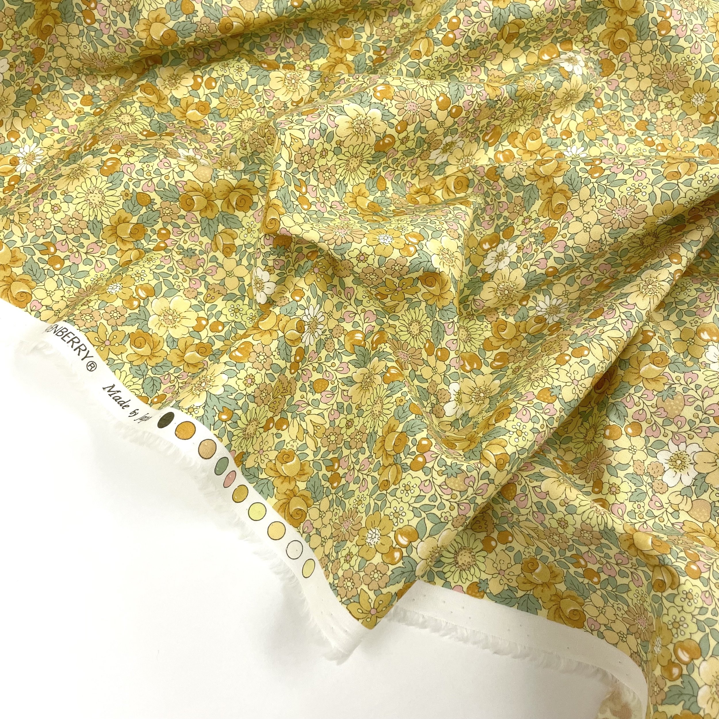 Sevenberry Japanese Fabrics Broad Bloom Garden Cotton Fabric Yellow 2.jpeg